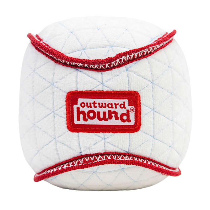 Outward Hound Baseball Xtreme Seamz Dog Toy, White, Small
