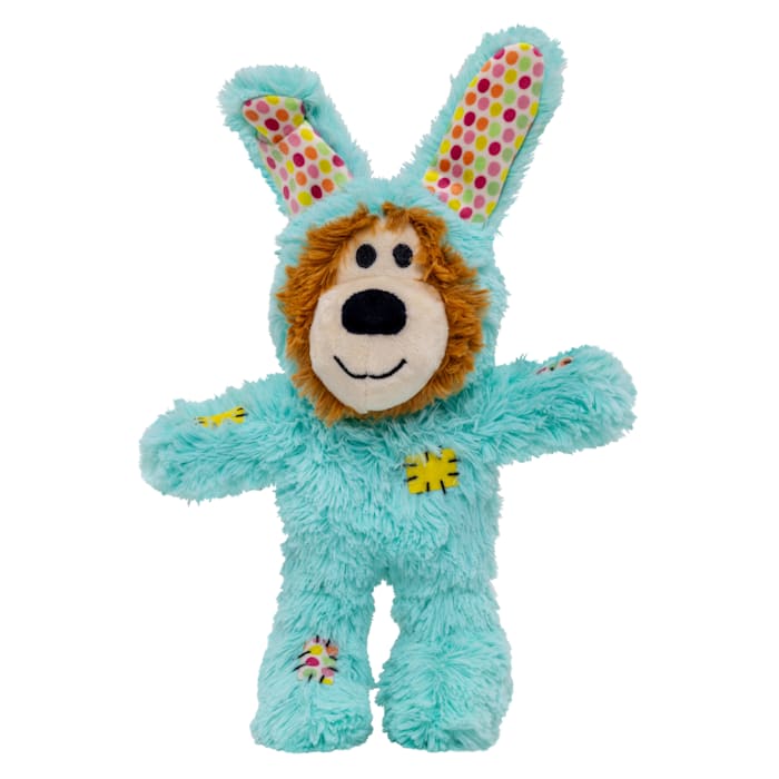 KONG Teal Spring Wild Knots Bunny Bear Dog Toy, Small/Medium