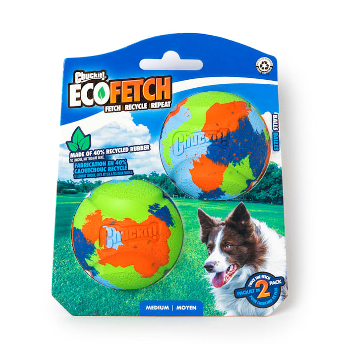 Chuckit! Ecofetch Ball Dog Toy, Pack of 2, Medium