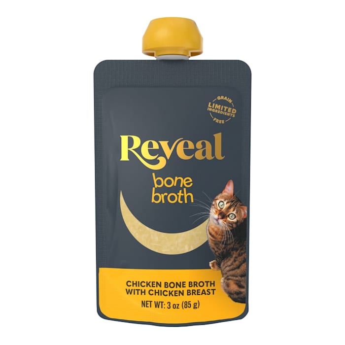Reveal Natural Chicken Bone Broth with Chicken Breast Cat Food, 3 oz