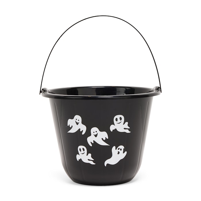 Petco Halloween Ghosts Trick-or-Treat Bucket, Black