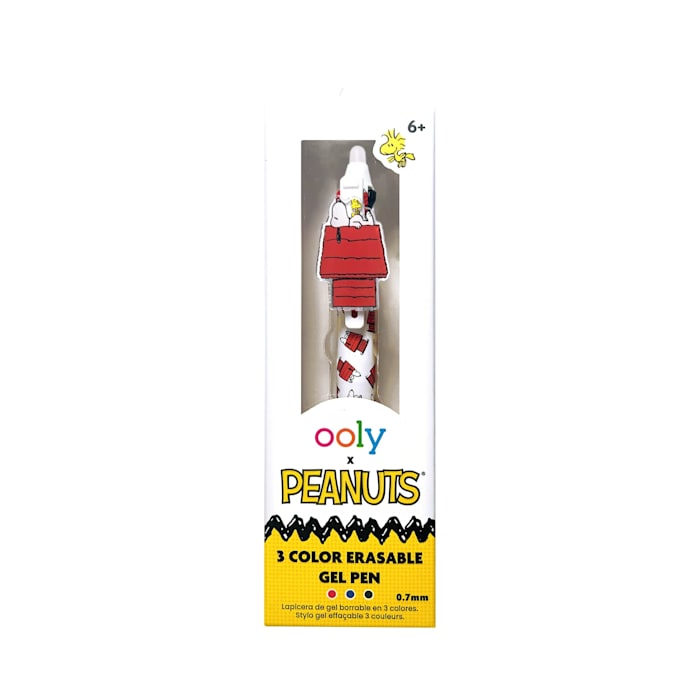 OOLY x Peanuts 3 Color Erasable Gel Pen, Assorted, Small