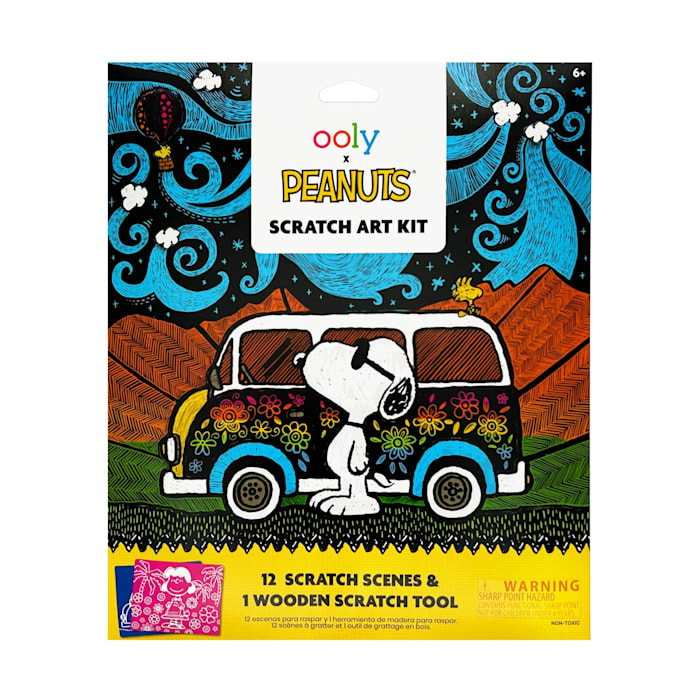 OOLY x Peanuts Scratch Art Kit, Assorted, Medium