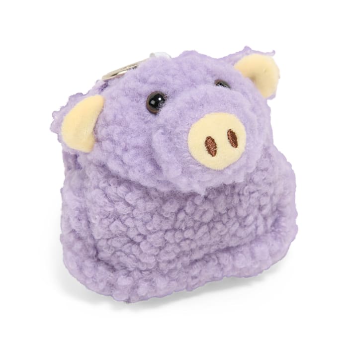 Petco Pig Miniature Backpack Bag Charm, Purple