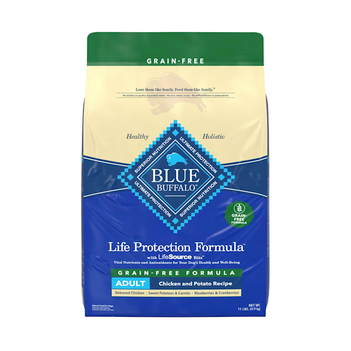 Blue Buffalo Life Protection Formula with Chicken and Potatoes Natural Grain Free Adult Dry Dog Food, 11 lbs