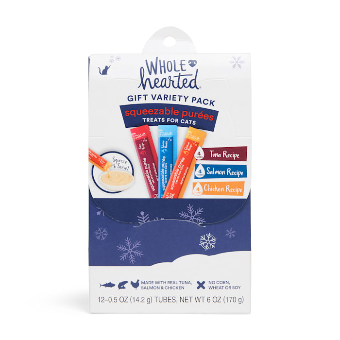 WholeHearted Squeezable Purees Holiday Gift Variety Pack, 0.5 oz, Pack of 12