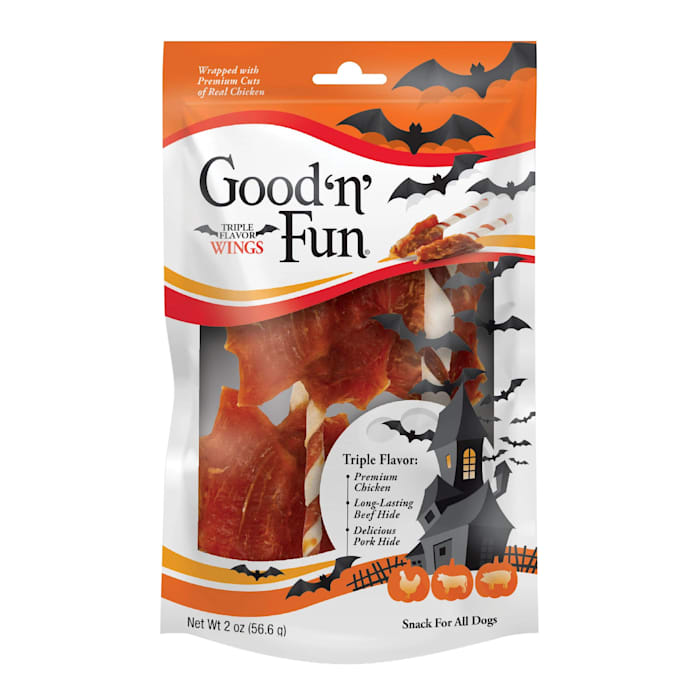 Good 'n' Fun Triple Flavor Wings Chews for All Dogs, 2 oz