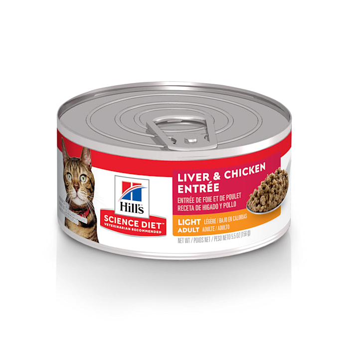 UPC 052742662206 product image for Hill's Science Diet Adult Light Liver & Chicken Entree Canned Wet Cat Food, 5.5  | upcitemdb.com