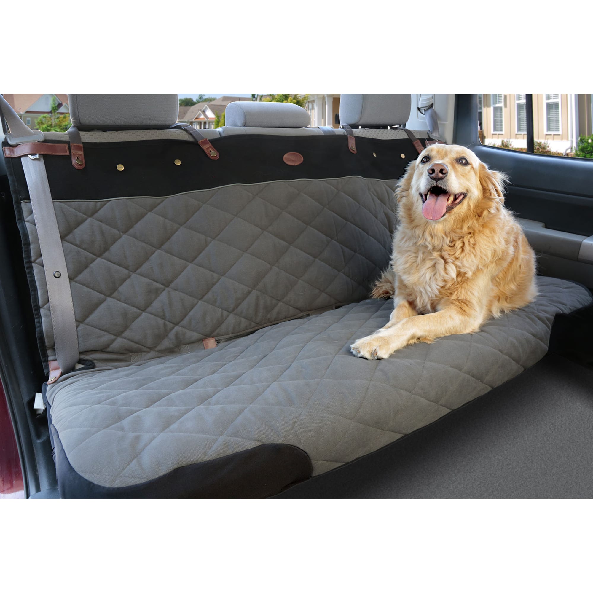 Petco Quilted Hammock Pet Car Seat Cover, 58-in X 59-in, Grey