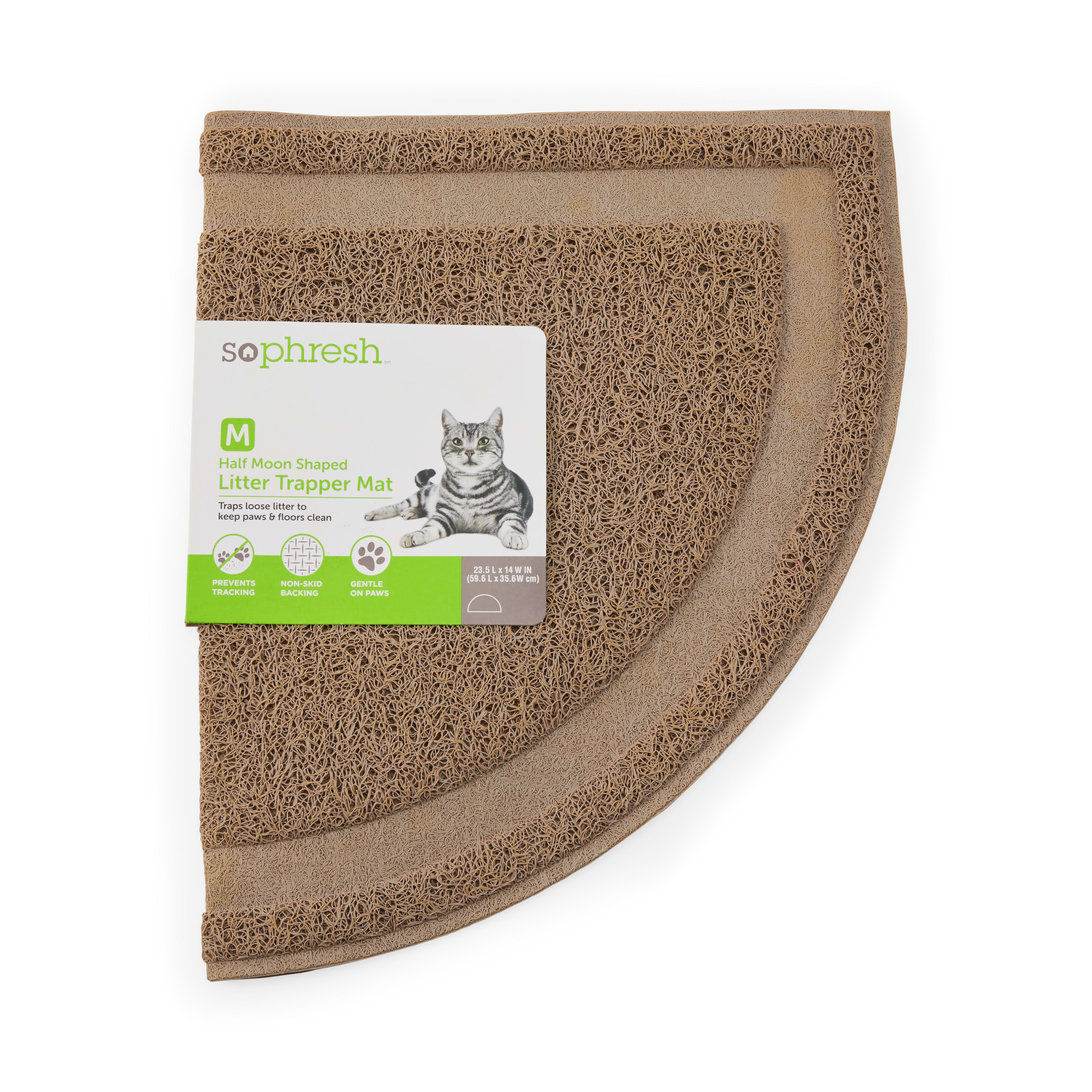 Pawtitas Waterproof Brown Trapping Cat Litter Mat, X-Large