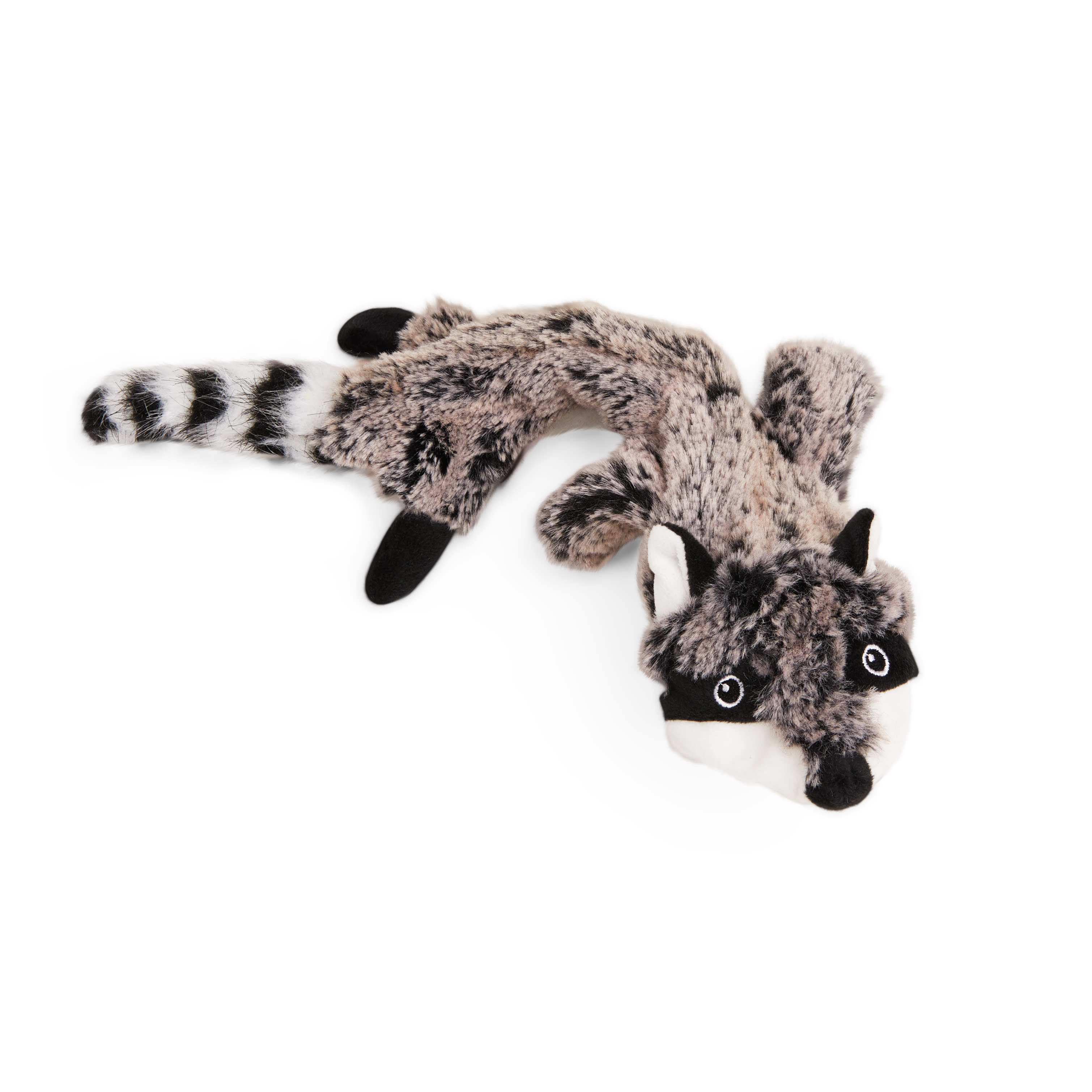 Frisco Flat Plush Squeaking Raccoon Dog Toy, Large