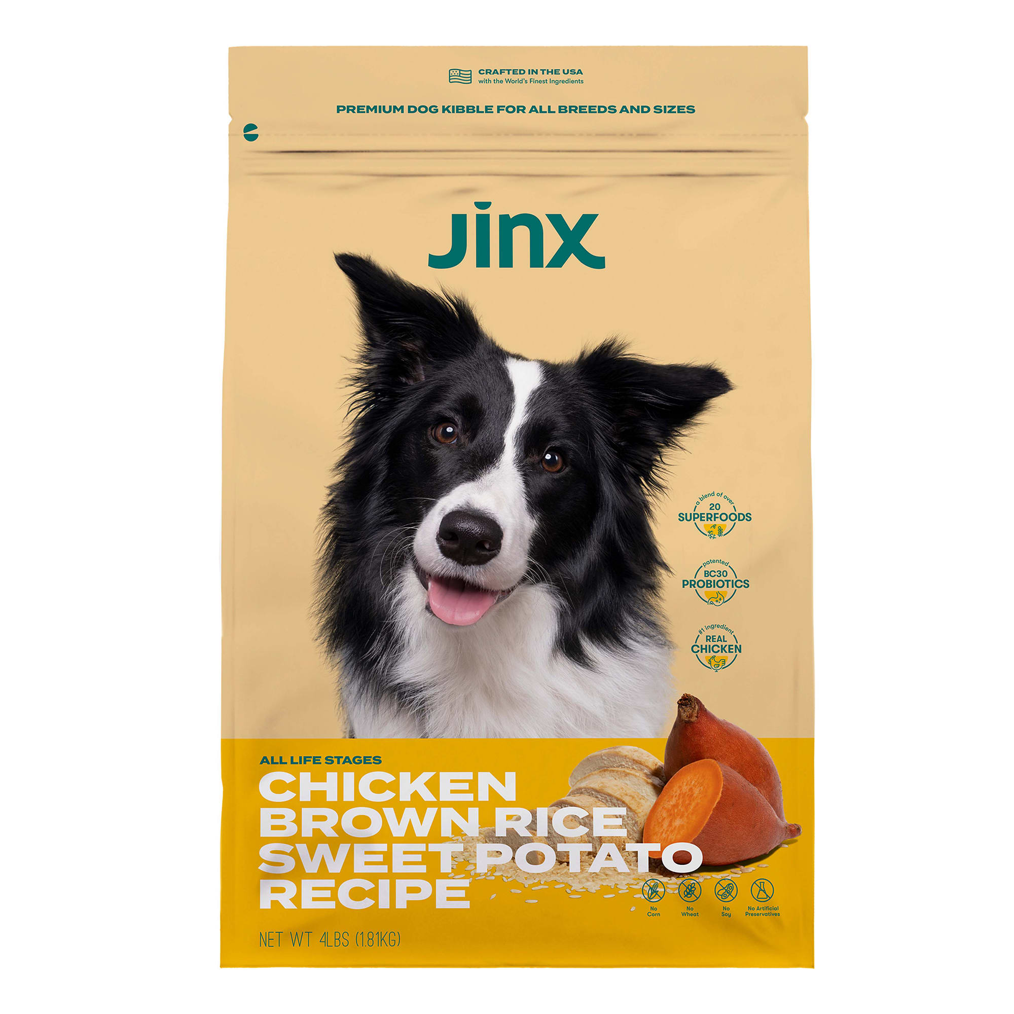 Jinx Chicken, Brown Rice, Sweet Potato & ALS Kibble Dry Dog Food