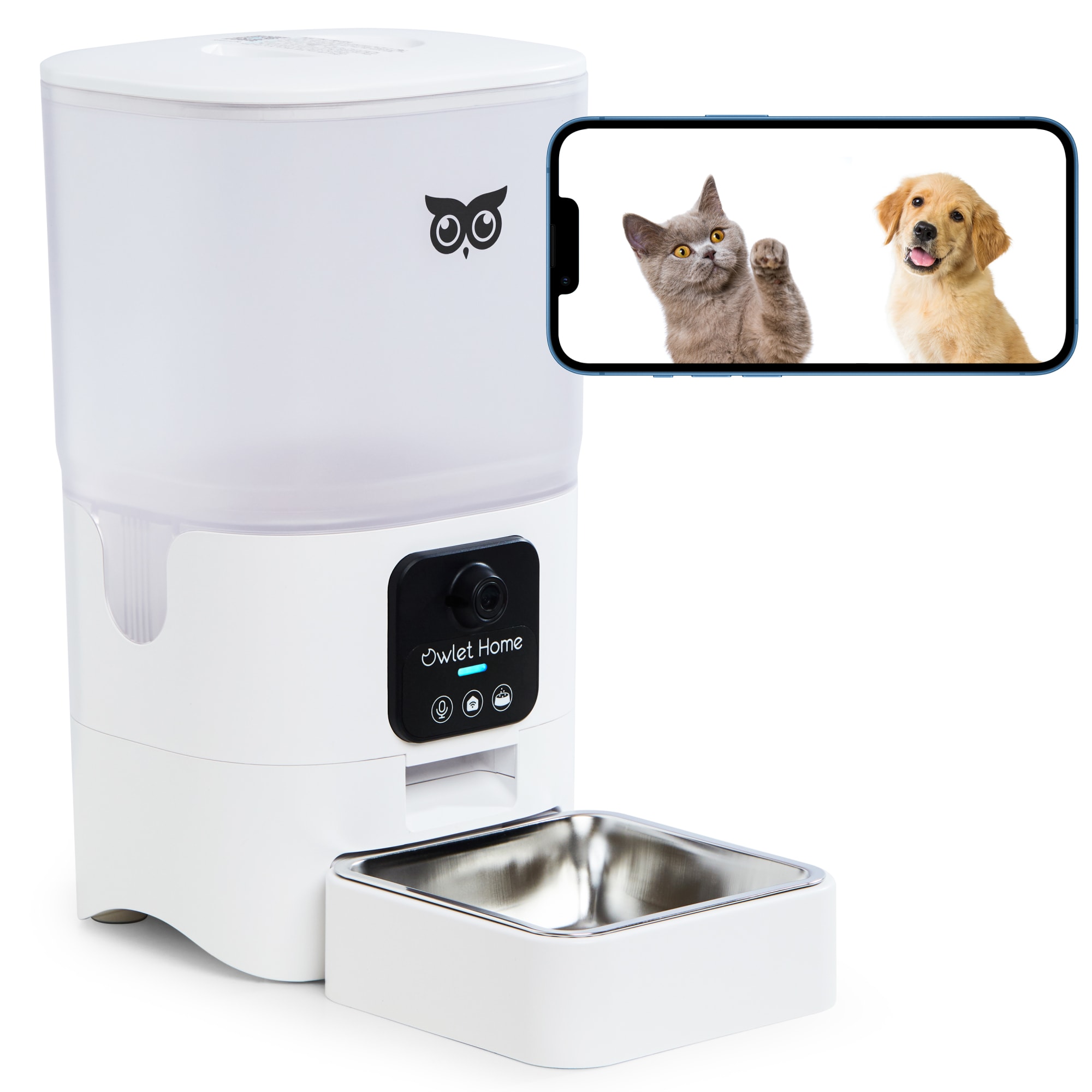 Petlibro Automatic Cat Feeder, Pet Dry Food Dispenser Triple Preservation & Stainless Steel Bowl, Up to 50 Portions 6 Meals per Day - 5L