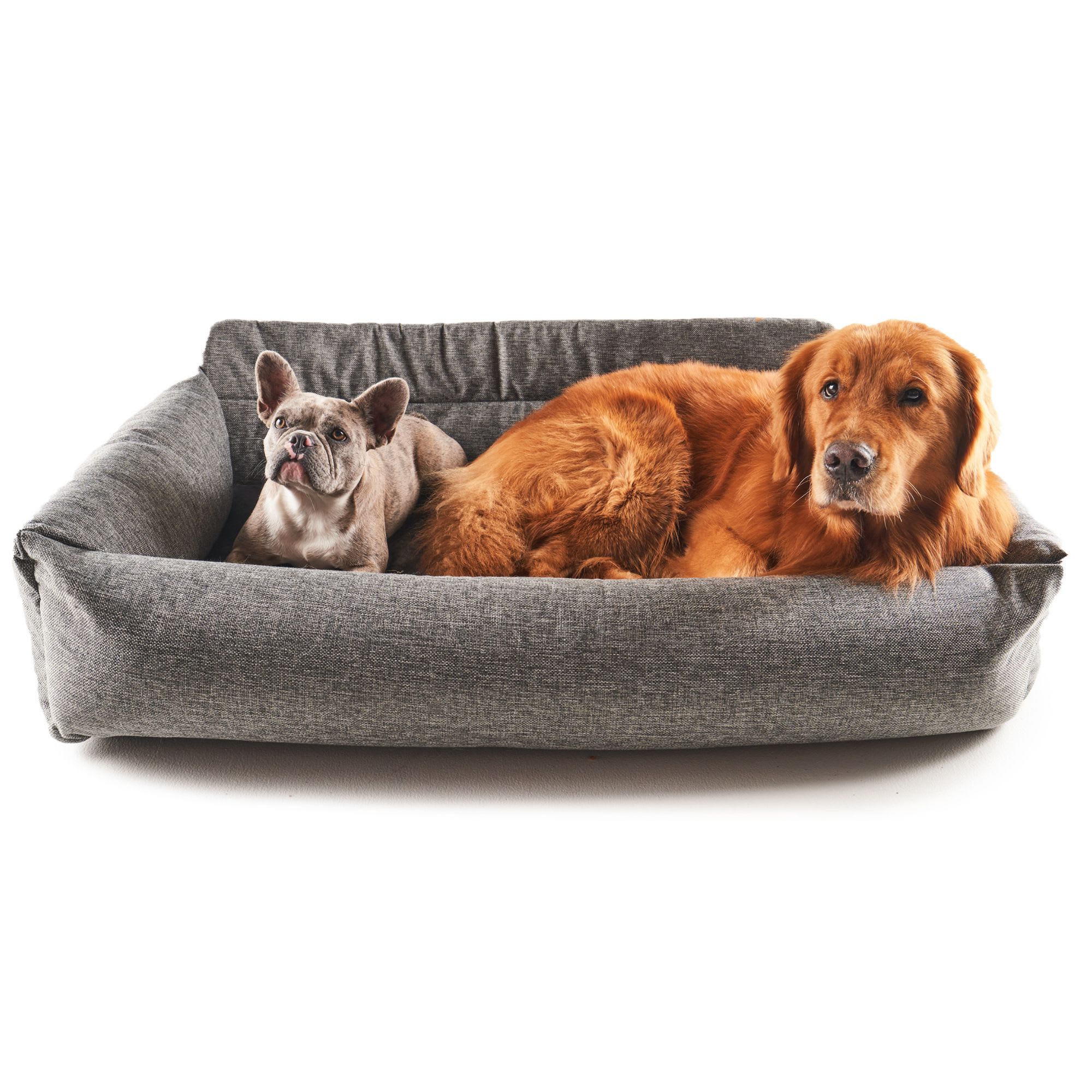 Sam's Pets Square Brown Bolster Dog Bed (Medium) in the Pet Beds