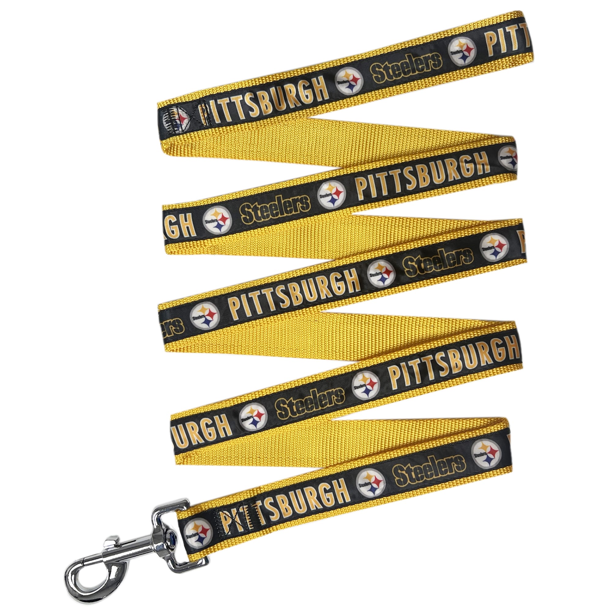 Pittsburgh Steelers Reflective Football Pet Leash - Small