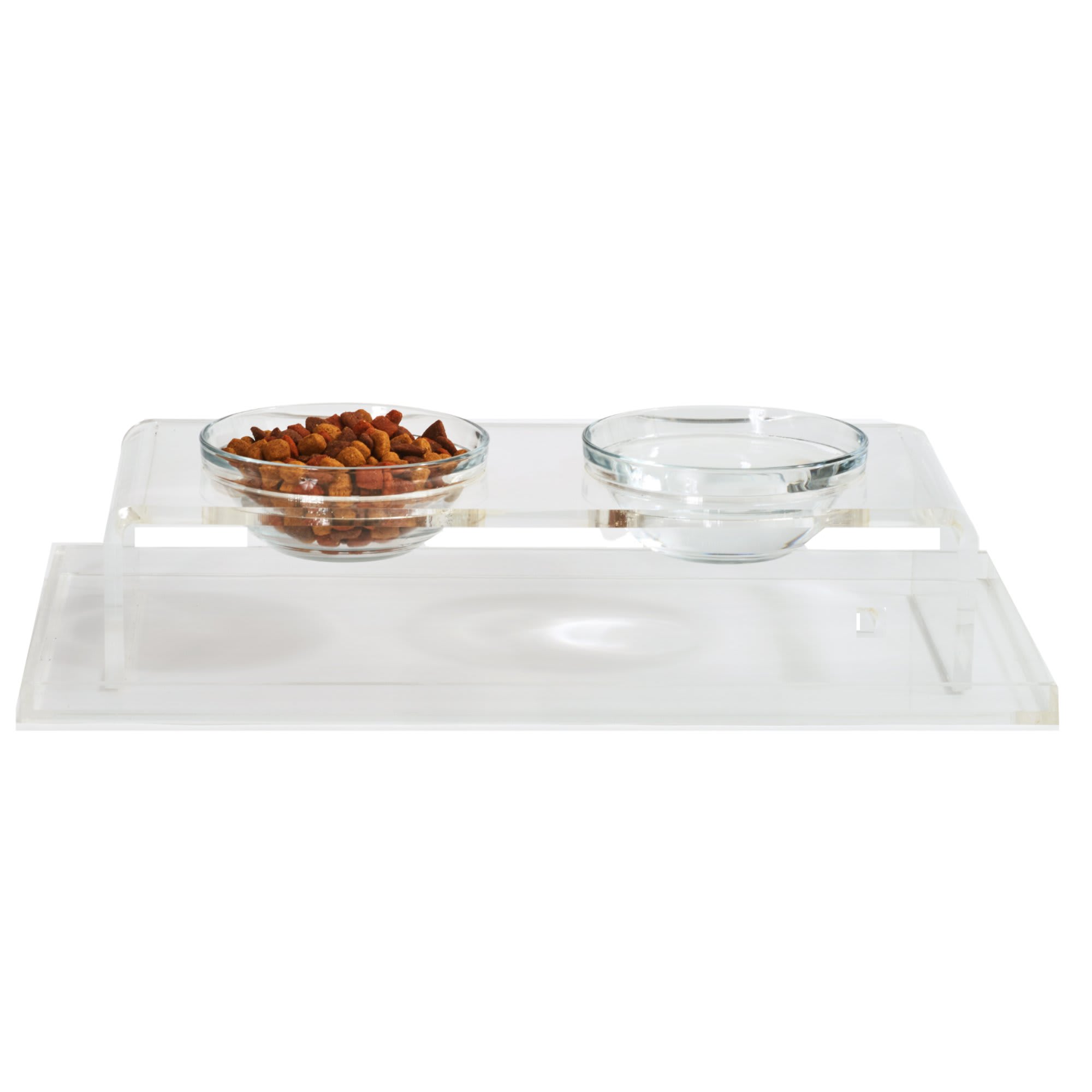 Petmaker Elevated Pet Feeding Tray with Splash Guard and Non-Skid Feet (21 inch x 11 inch x 8.5 inch)