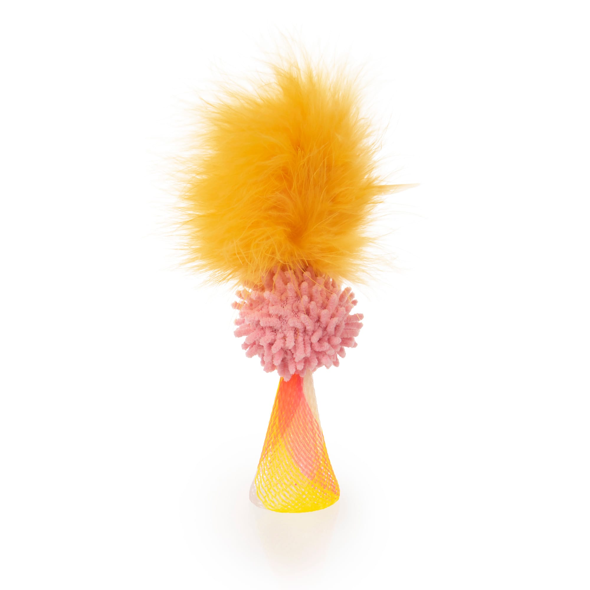 Kats'n Us® Real Rabbit Fur Pom Ball Cat Toy Colorful Flying Fuzz Balls