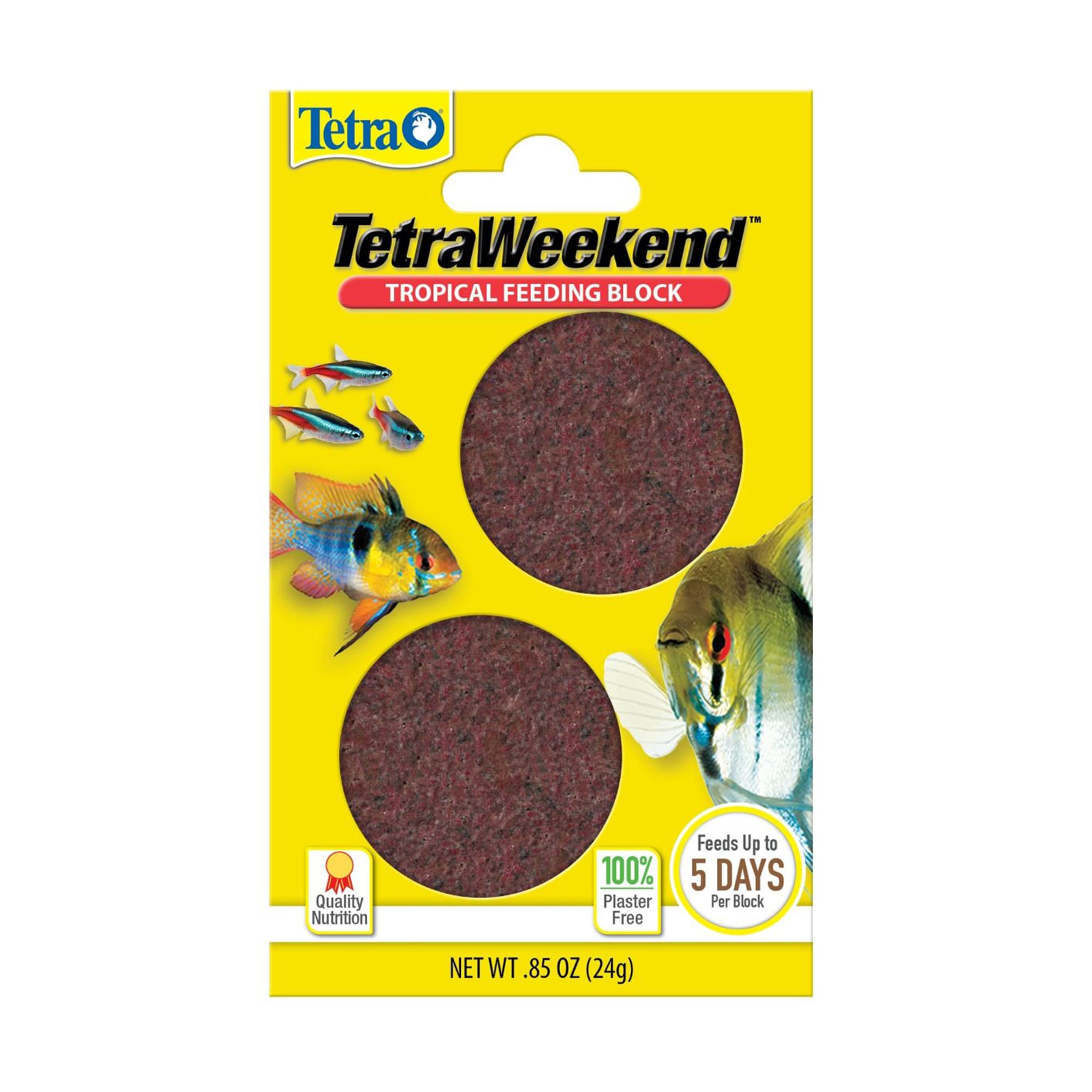 Tetra Weekend Tropical Feeding Block  1 Block Feeds Fish up to 5 Days  0.85 oz.  2 Blocks