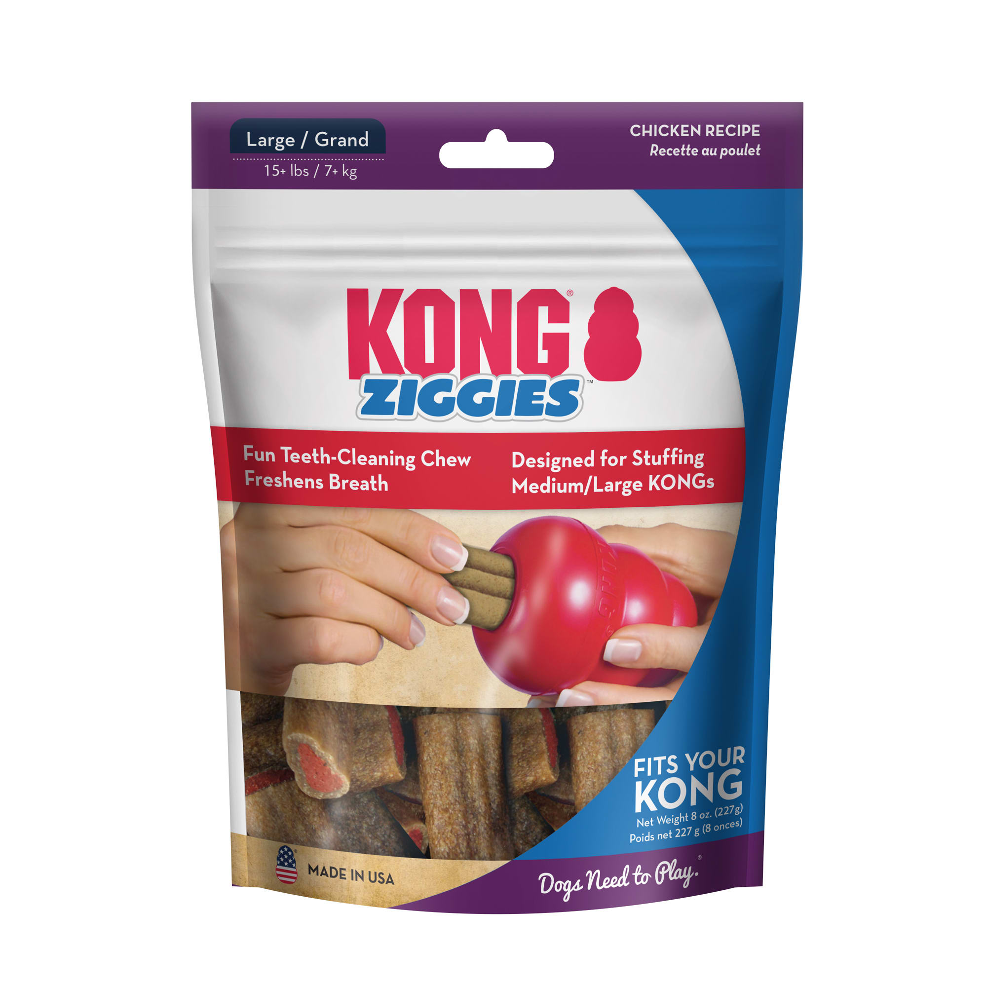 Photos - Dog Food KONG Ziggies Adult Dog Treats, 8 oz., Large XA11 