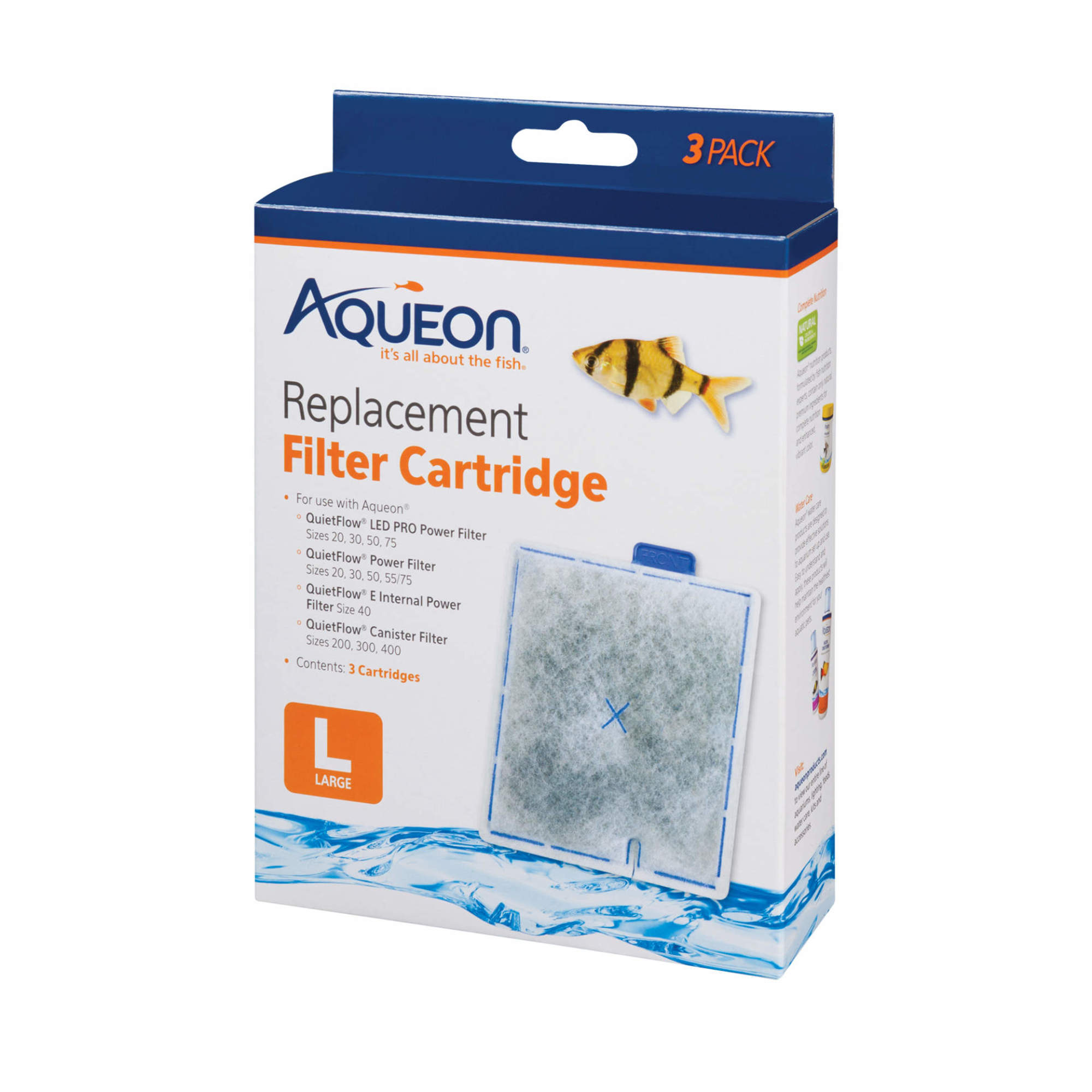 Photos - Aquarium Filter Aqueon Replacement Filter Cartridges, Large, Pack of 3, 3 CT 100106 