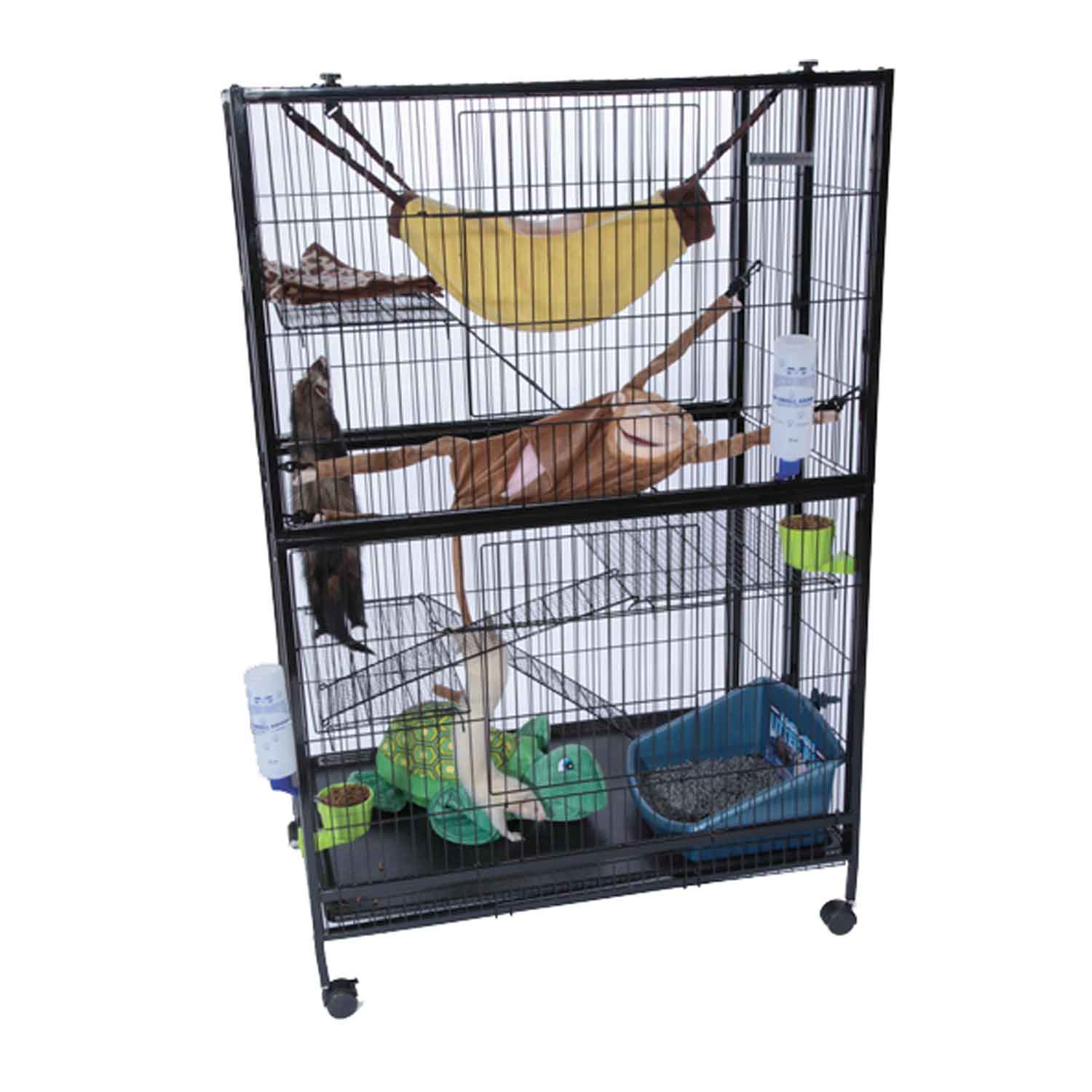UPC 766501002577 product image for Marshall Pet Products Folding Ferret Mansion, 37 IN, Black | upcitemdb.com