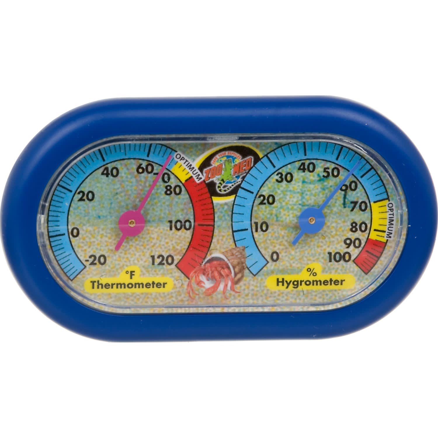 Photos - Other for Aquariums Zoo Med Hermit Crab Dual Thermometer & Humidity Gauge, 3 IN HC-11 