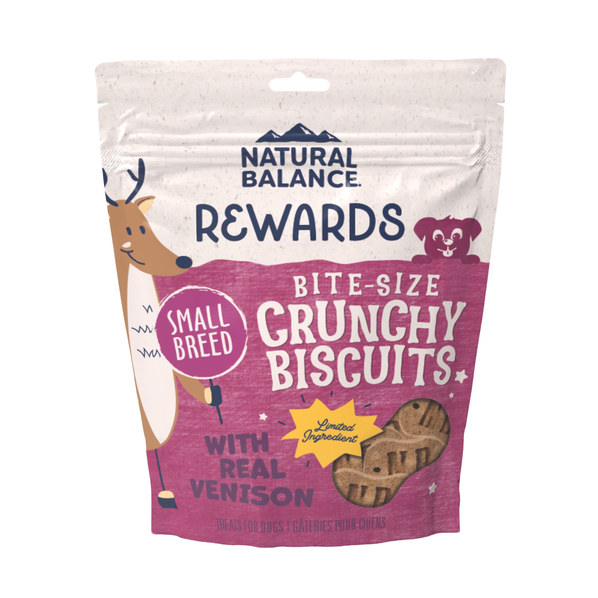 Natural Balance L.I.T. Limited Ingredient Treats Small Breed Sweet Potato & Venison Formula Dog Treats, 8 oz.