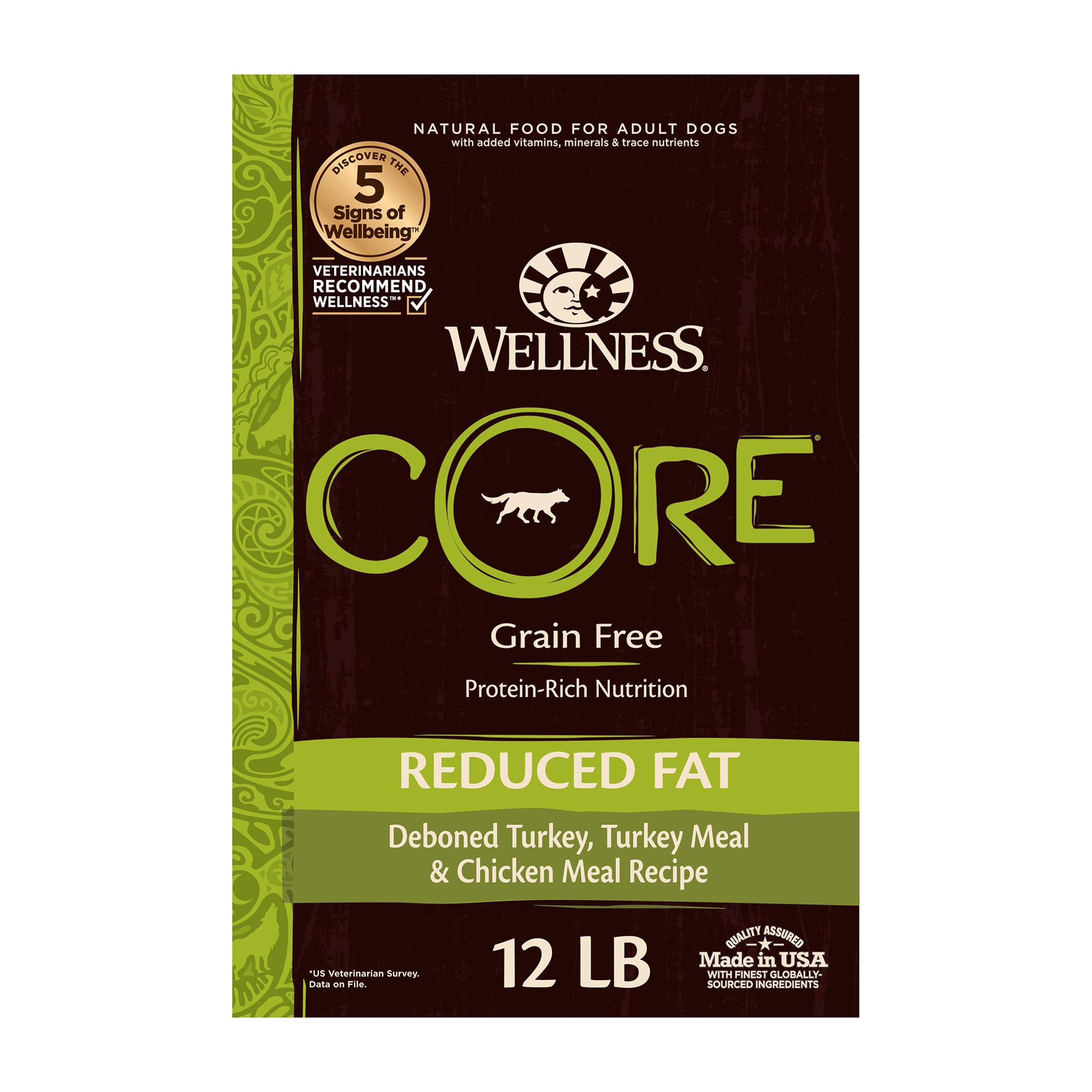 Photos - Dog Food Wellness CORE Natural Grain Free Reduced Fat Dry , 12 lbs 