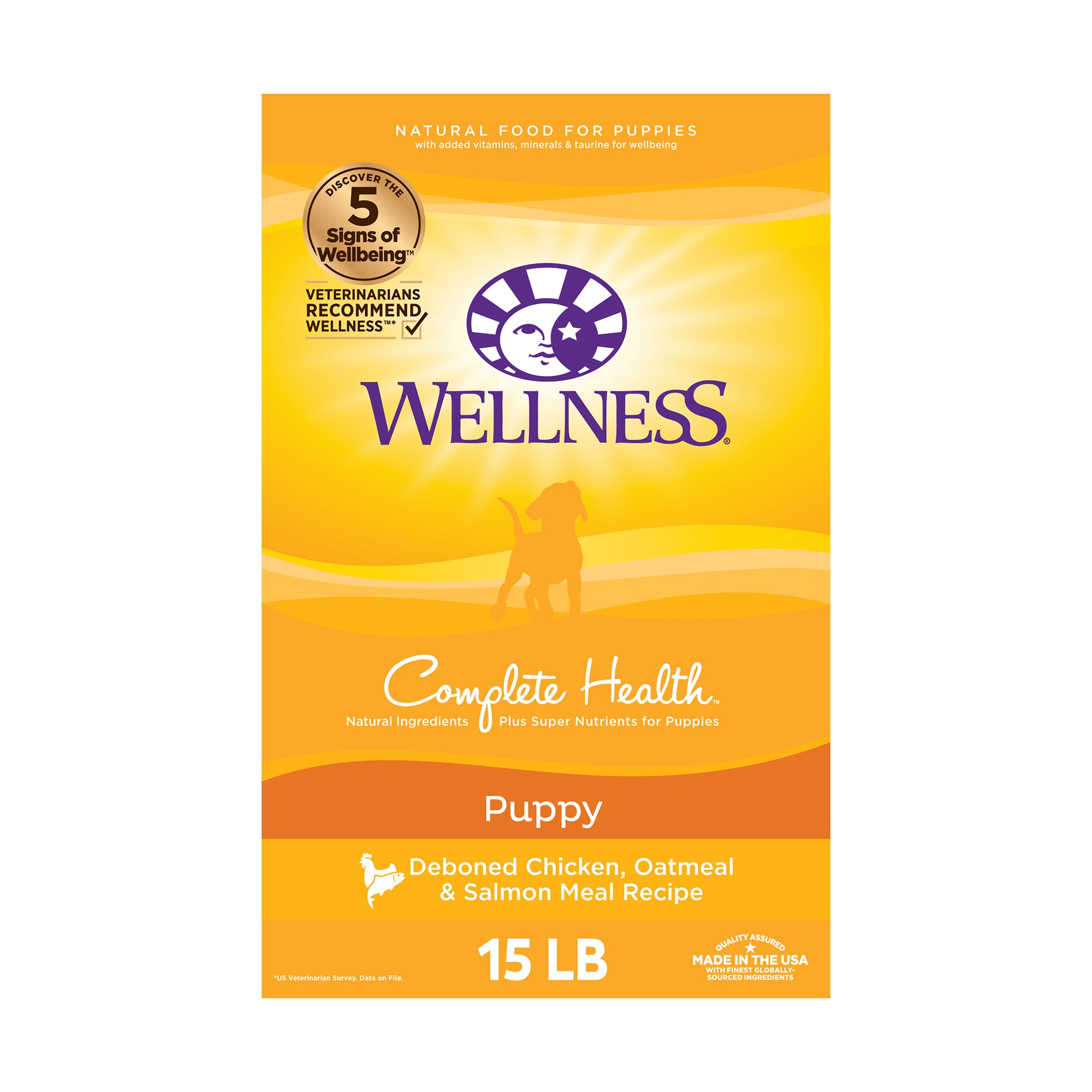Photos - Dog Food Wellness Complete Health - Dry Puppy Food Recipe Includes Balance 