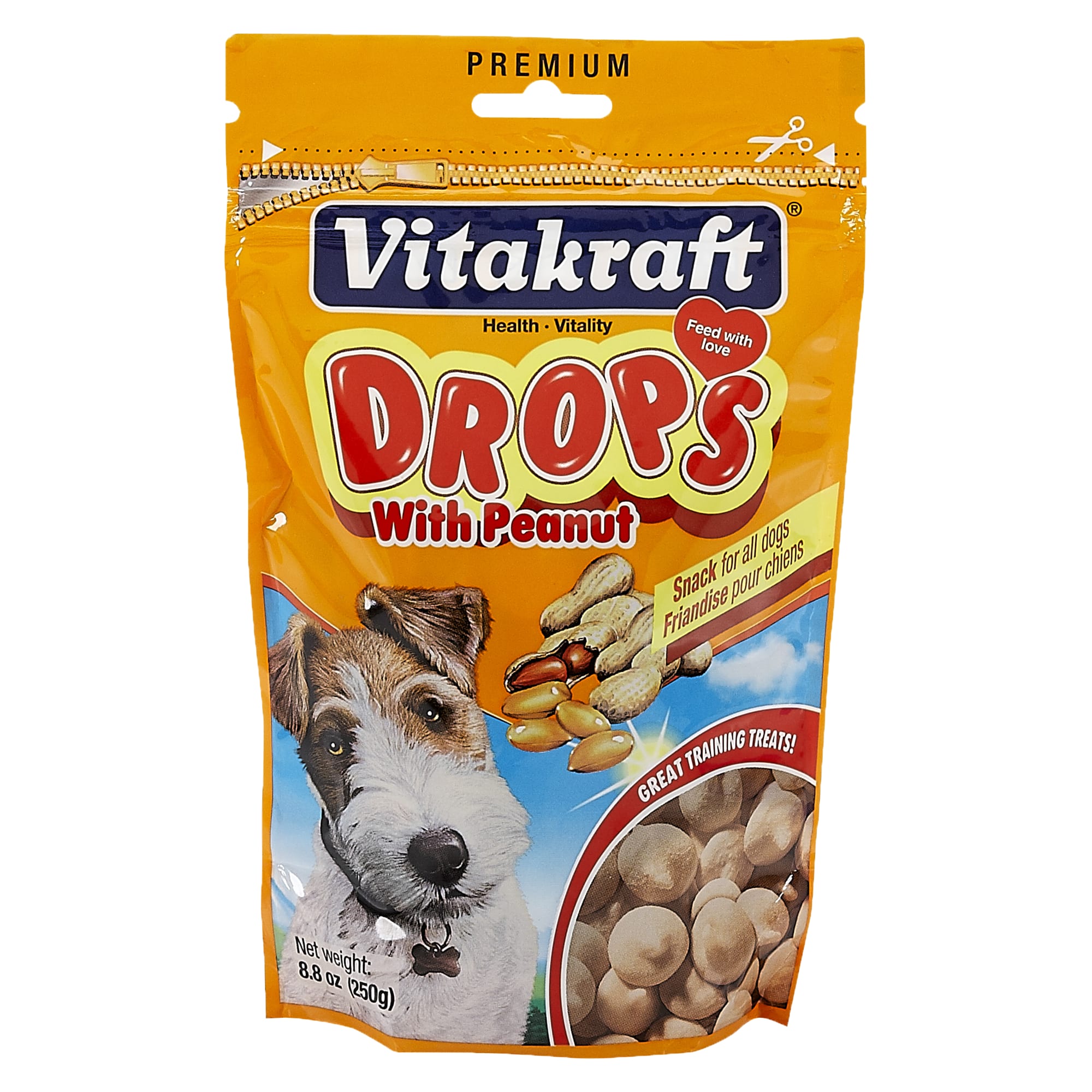 Photos - Dog Food Vitakraft Drops with Peanut Dog Treats, 8.8 oz. 23003 