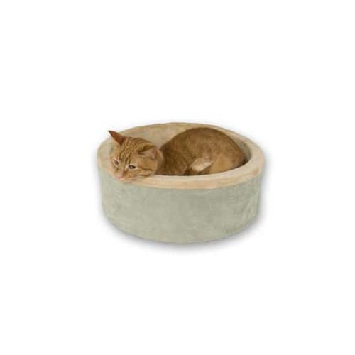 Photos - Cat Bed / House K&H Thermo-Kitty Bed in Sage, 16" L x 16" W, Small, Green 100213063 