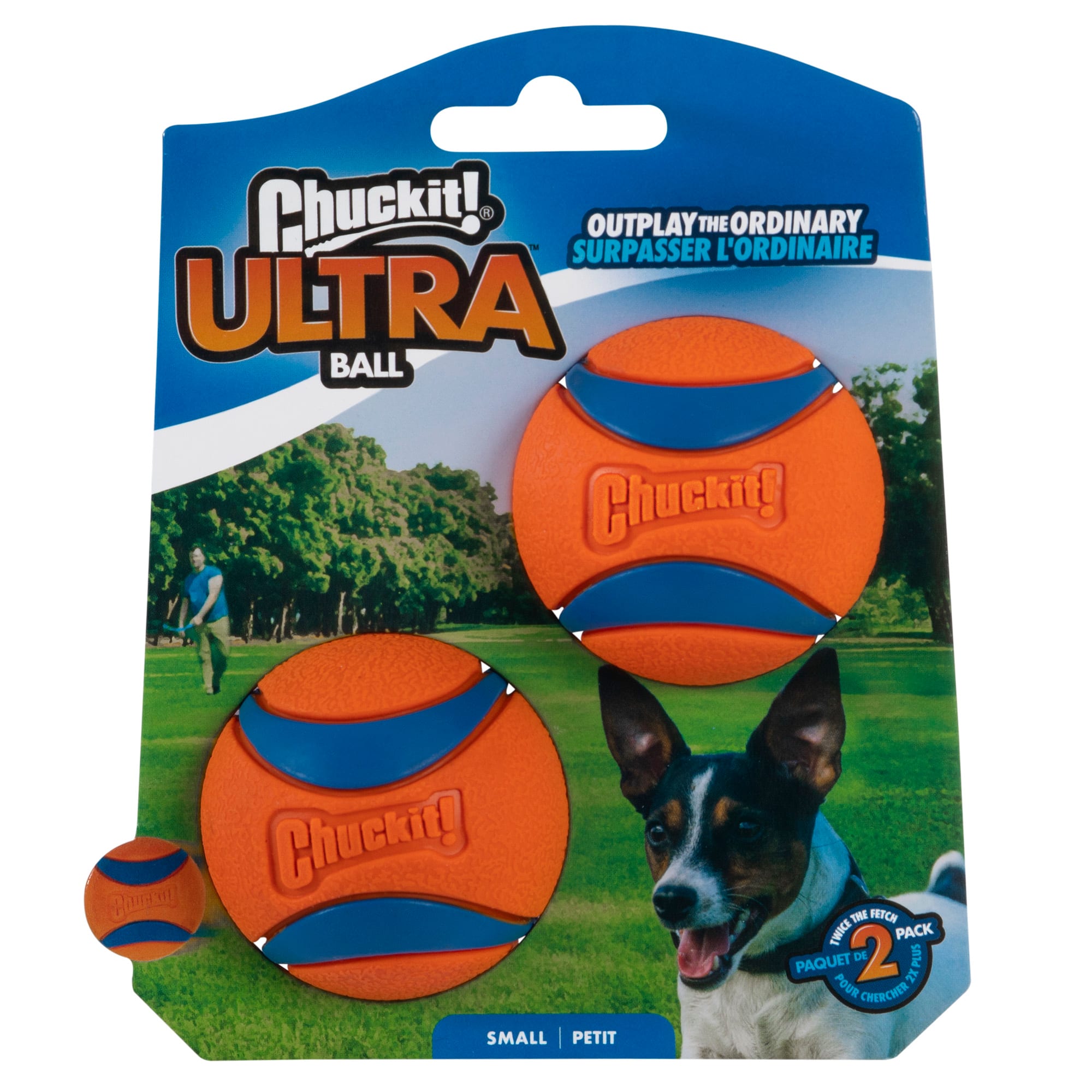 UPC 660048170204 product image for Chuckit! Ultra Ball, 2 Pack, Small, Orange | upcitemdb.com