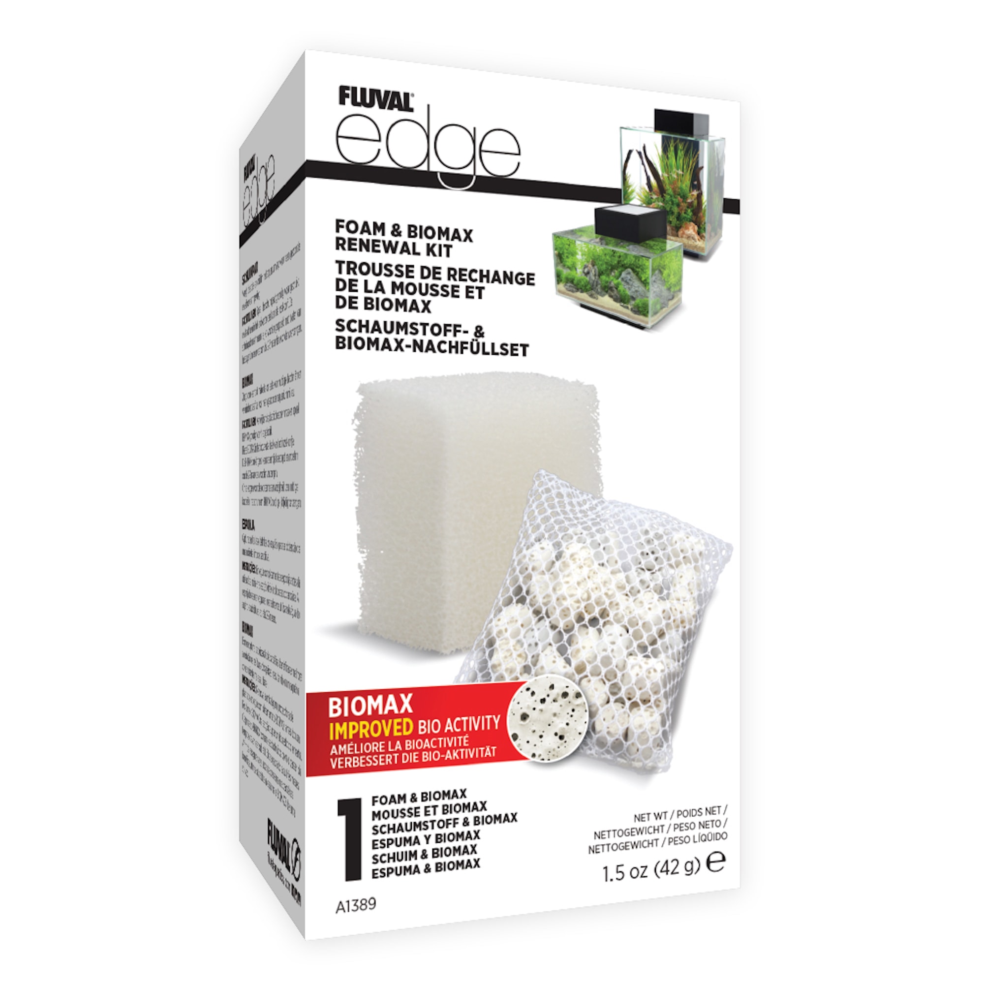 UPC 015561113892 product image for Fluval Edge Foam & Biomax Renewal Kit, Pack of 1, .19 LB | upcitemdb.com
