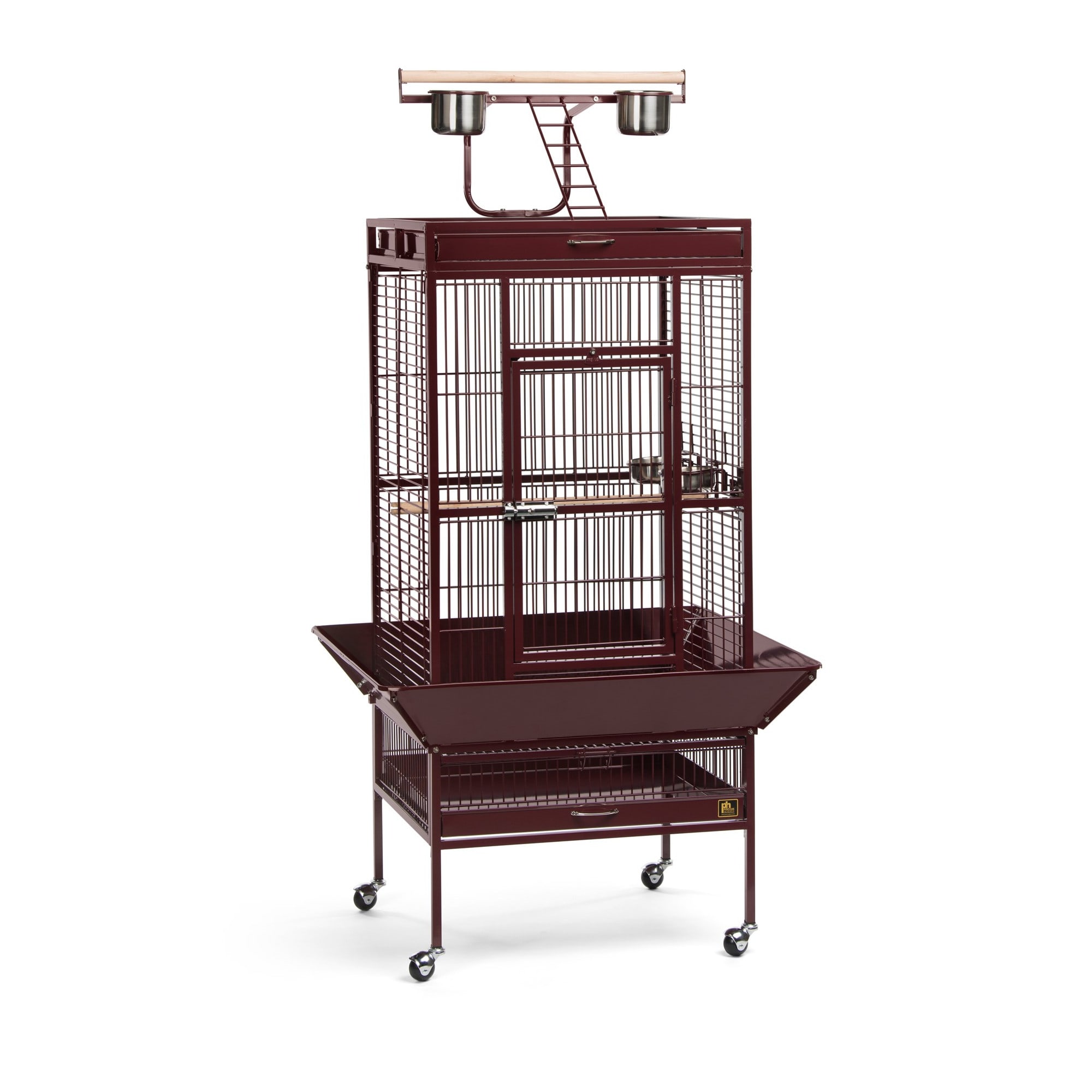 Prevue Select Wrought Iron Parrot Bird Cage 24x20x60   Garnet Red