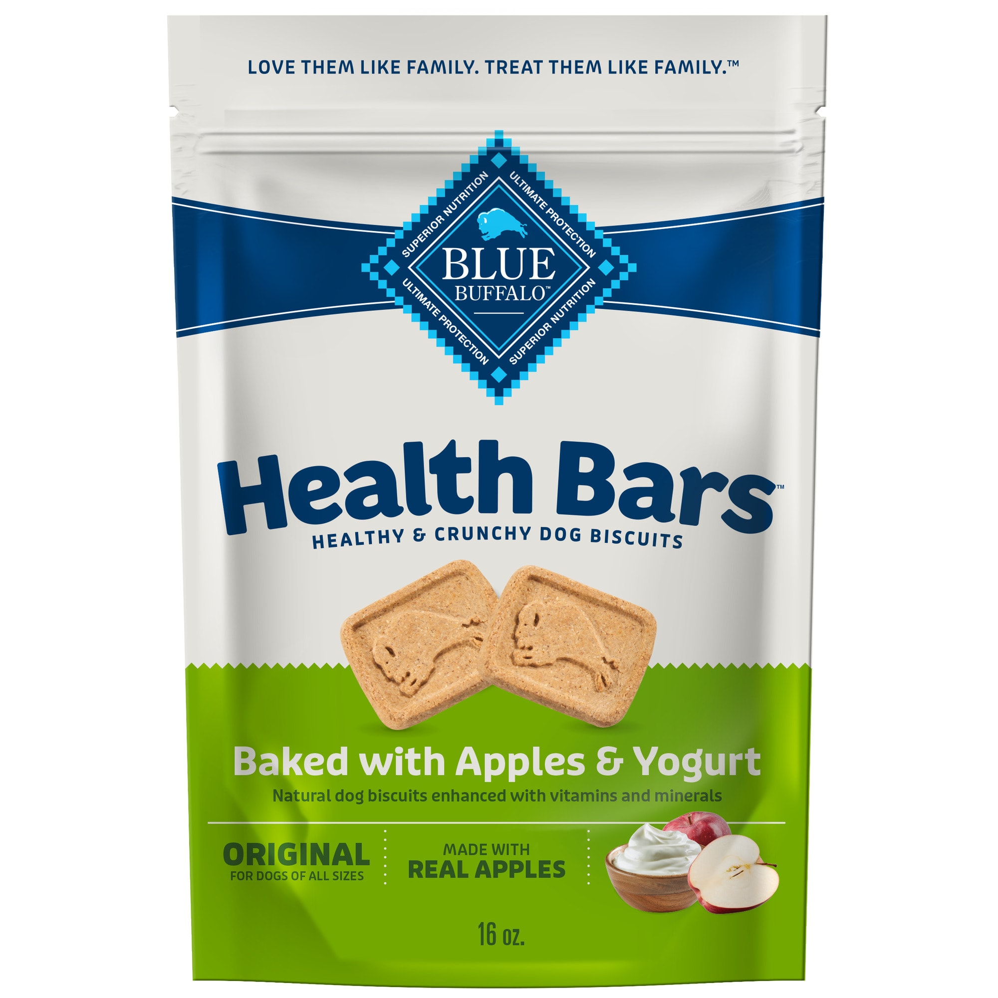 UPC 859610003327 product image for Blue Buffalo Health Bars Oven-Baked with Natural Ingredients Apples & Yogurt Cru | upcitemdb.com