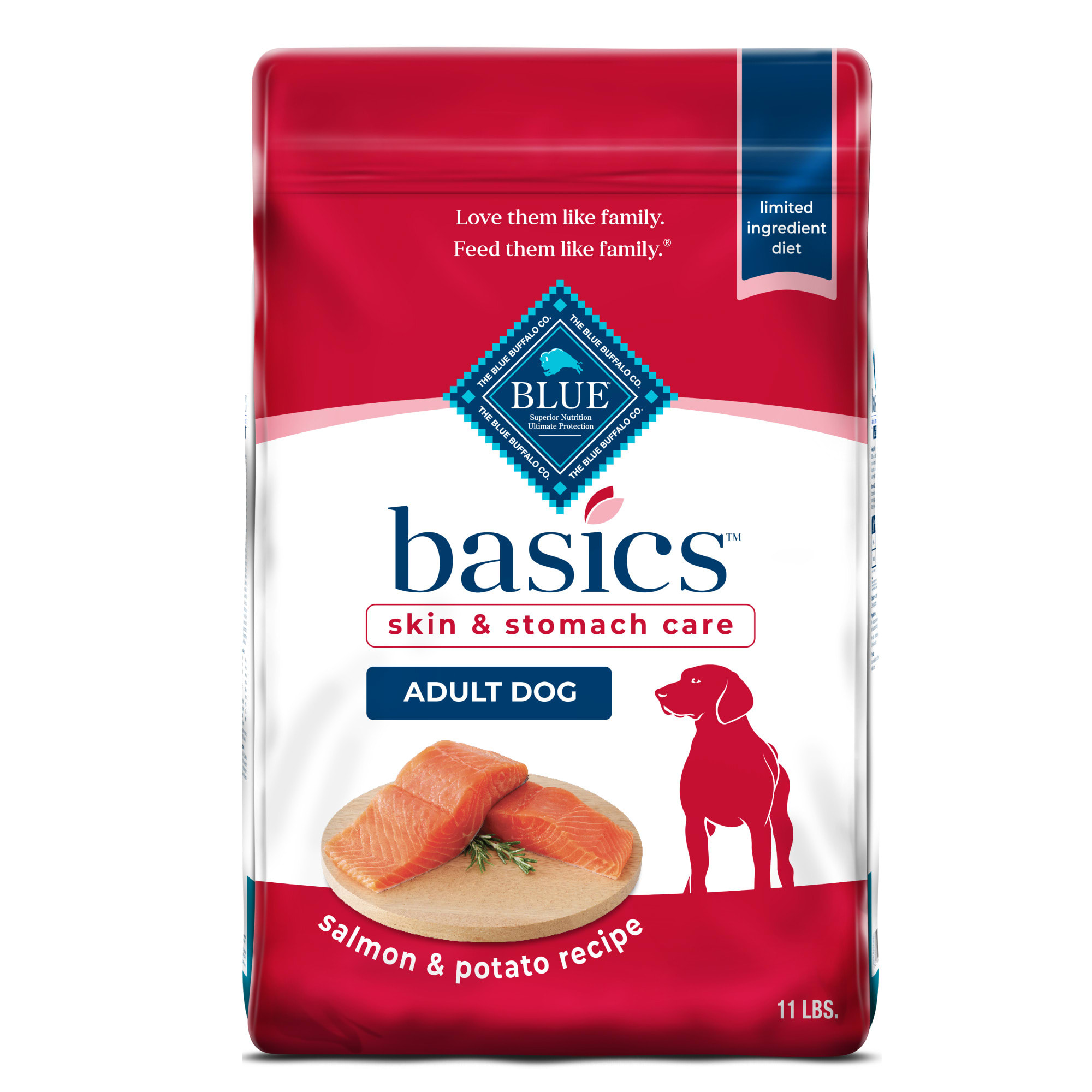 UPC 859610002863 product image for Blue Buffalo Blue Basics Salmon & Potato, Adult Dry Dog Food, 11 lbs., 11 lbs. | upcitemdb.com