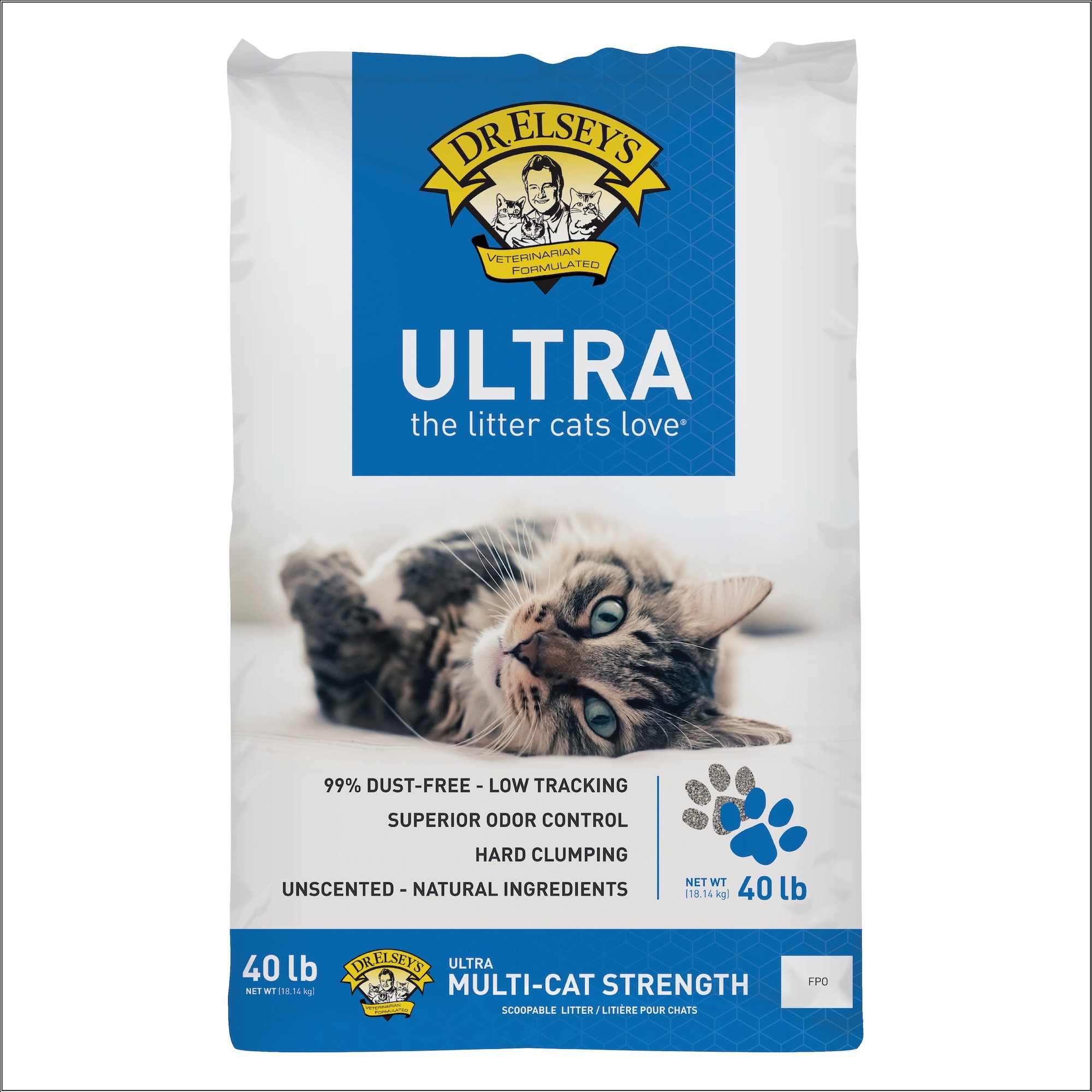 Photos - Cat Litter Box / Tray Dr. Elsey's Dr. Elsey's Ultra Clumping Clay Multi-Cat Litter, 40 lbs., 40