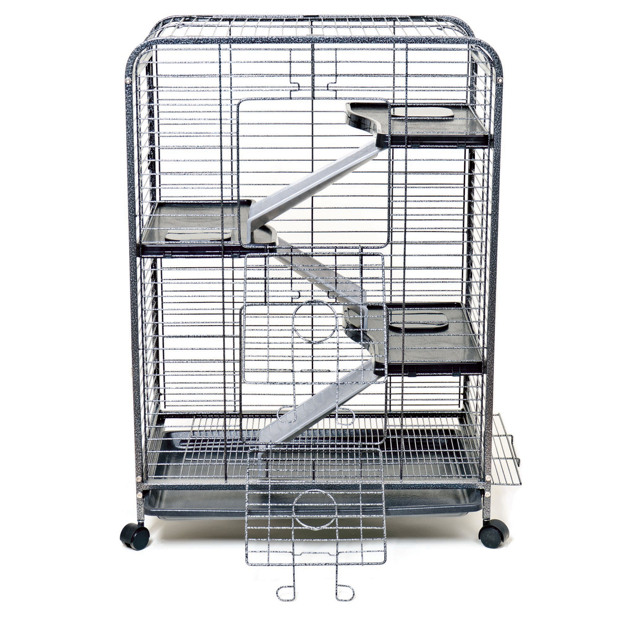 Photos - Rodent Cage / House WARE WARE Indoor 4 Level Hutch Small Animal Cage, 17.25 IN, Black / Grey 0