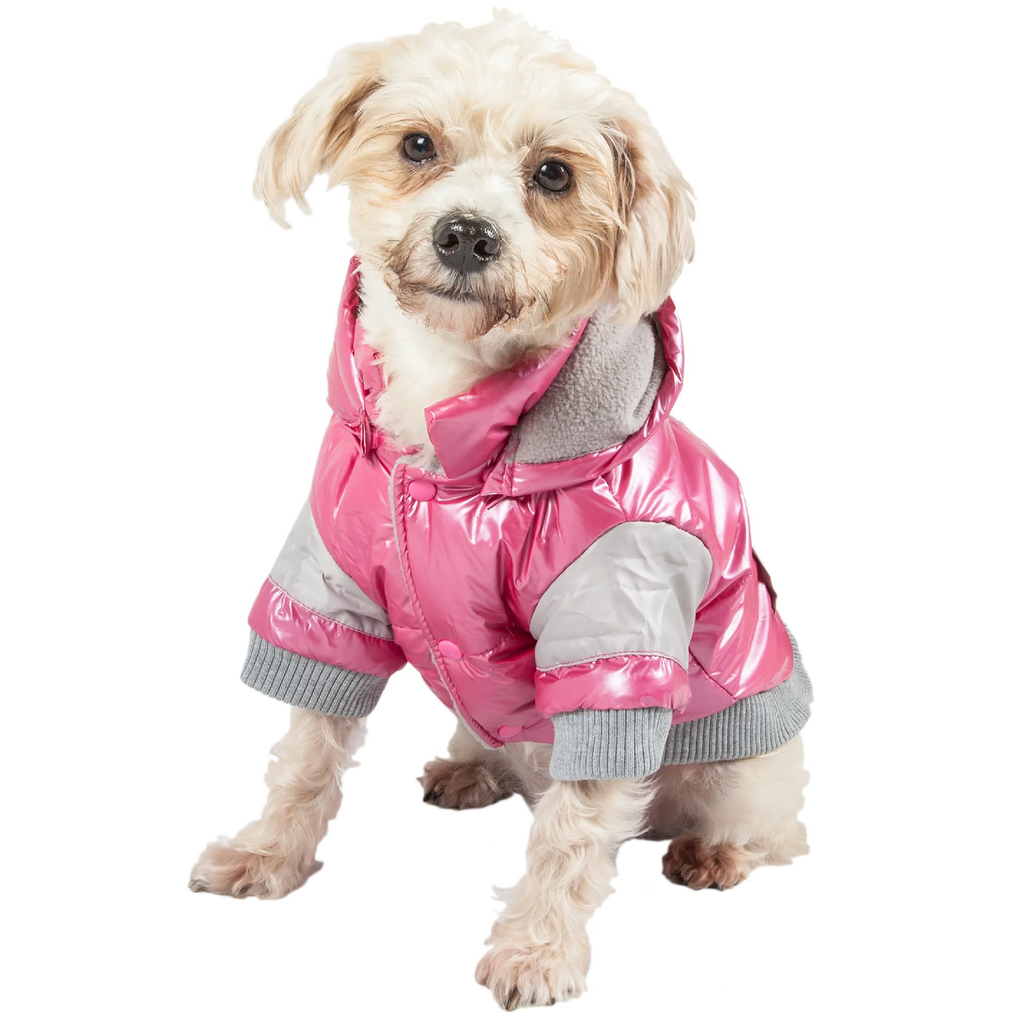 Photos - Dog Clothing Pet Life Red Sporty Vintage Aspen Pet Ski Jacket, Medium, Gray / 