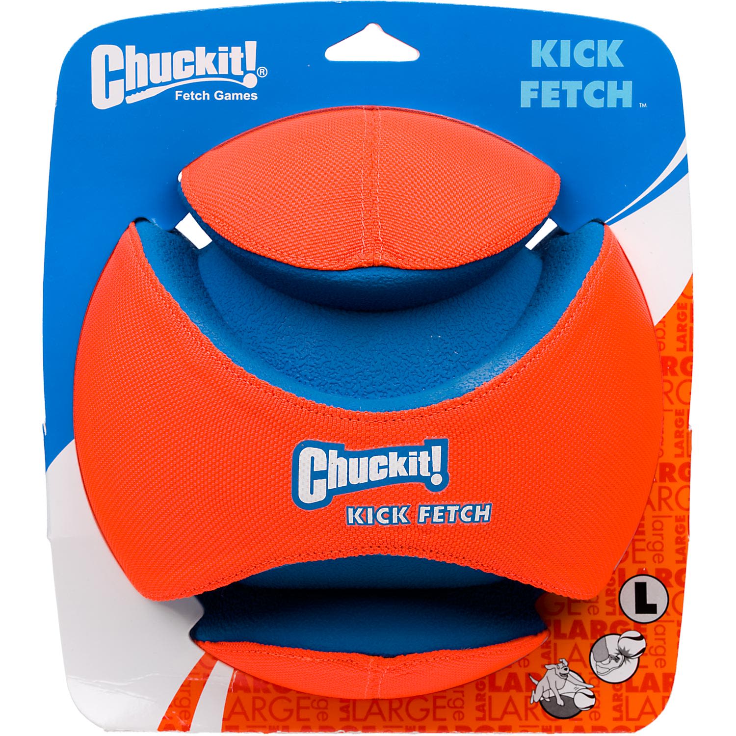 UPC 660048001959 product image for Chuckit! Kick Fetch Ball Dog Toy, Large, Orange | upcitemdb.com