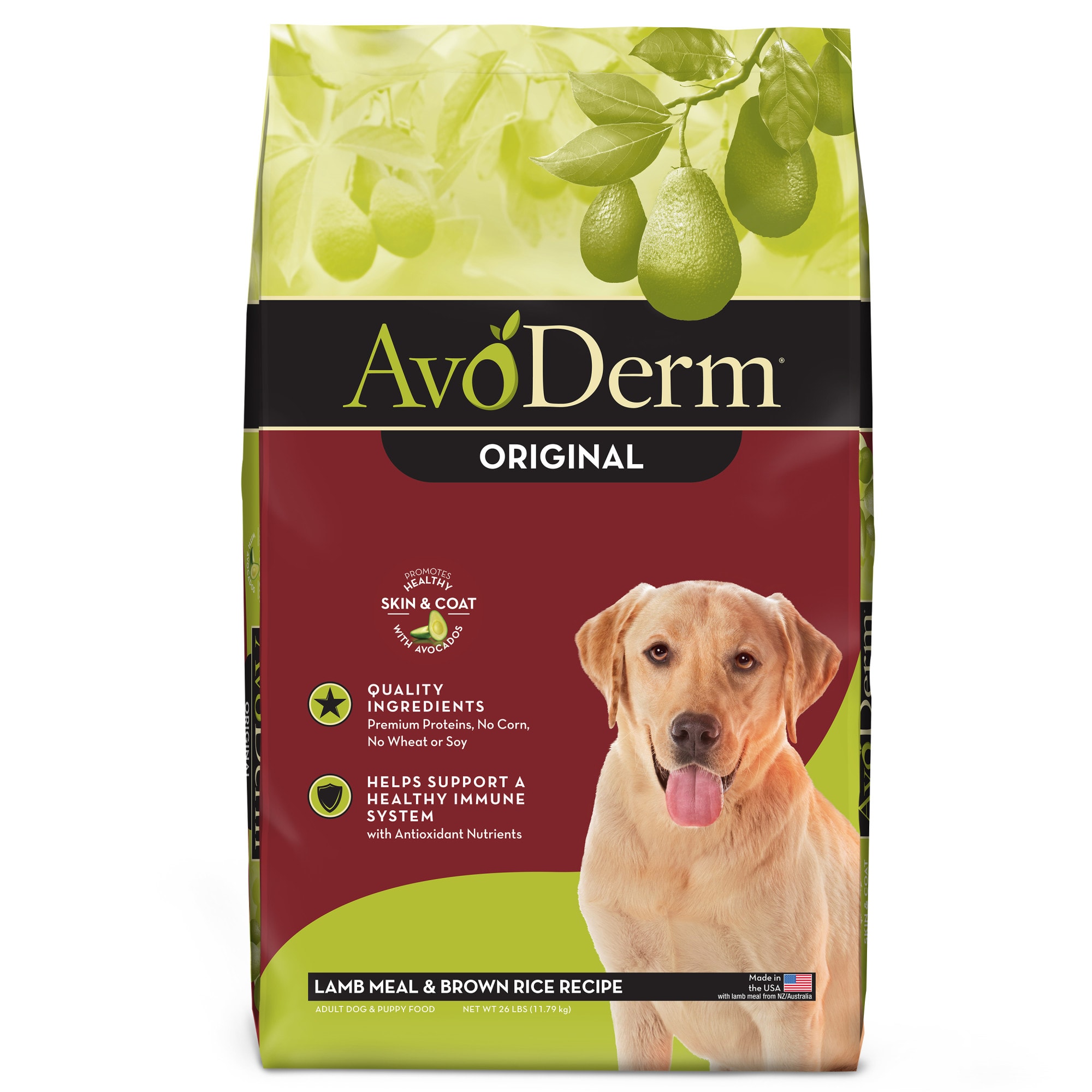 UPC 052907020438 product image for AvoDerm Natural Original Lamb Meal & Brown Rice Recipe Dry Dog Food, 26 lbs. | upcitemdb.com