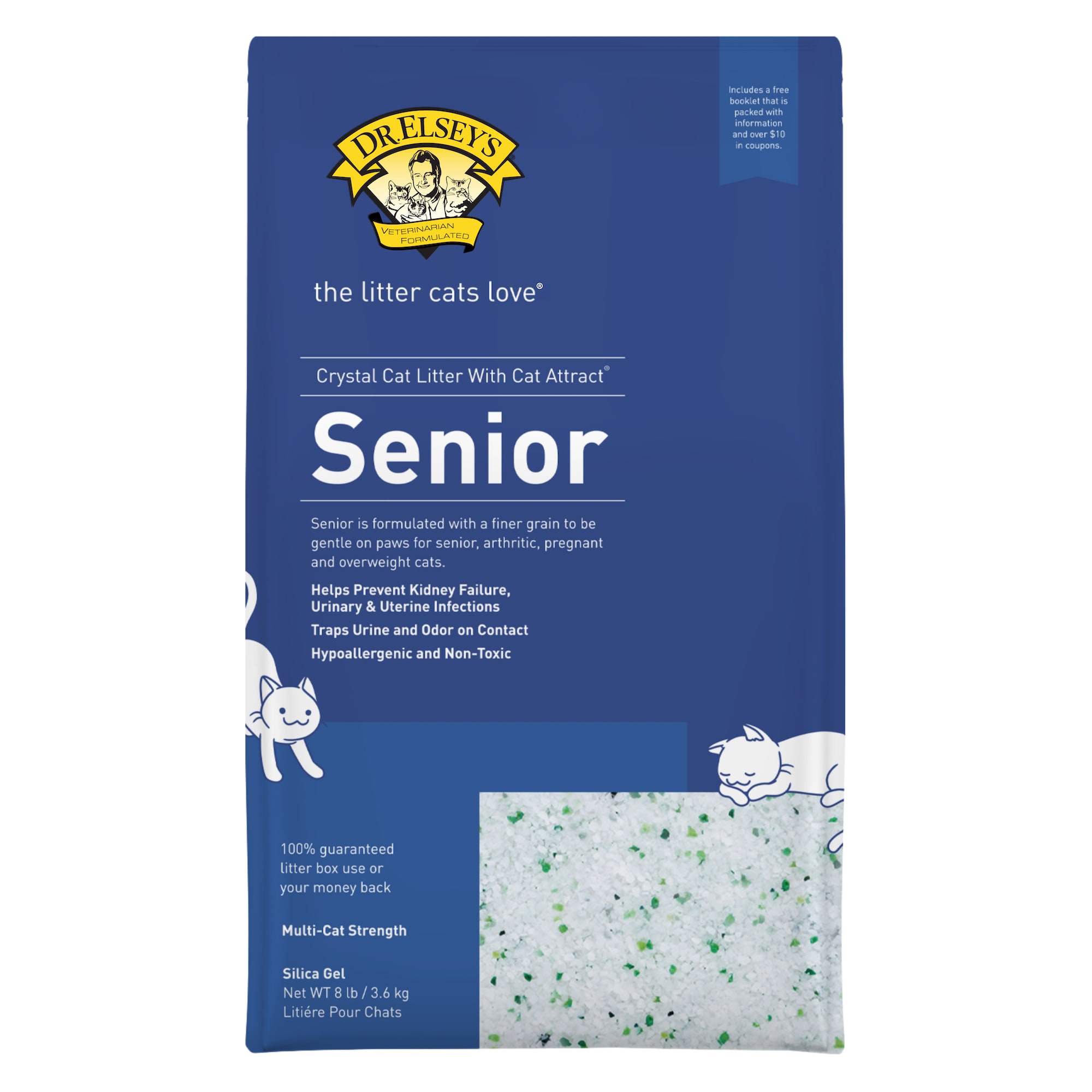Photos - Cat Litter Box / Tray Dr. Elsey's Dr. Elsey's Senior Cat Silica Gel Litter, 8 lbs., 8 lbs 648