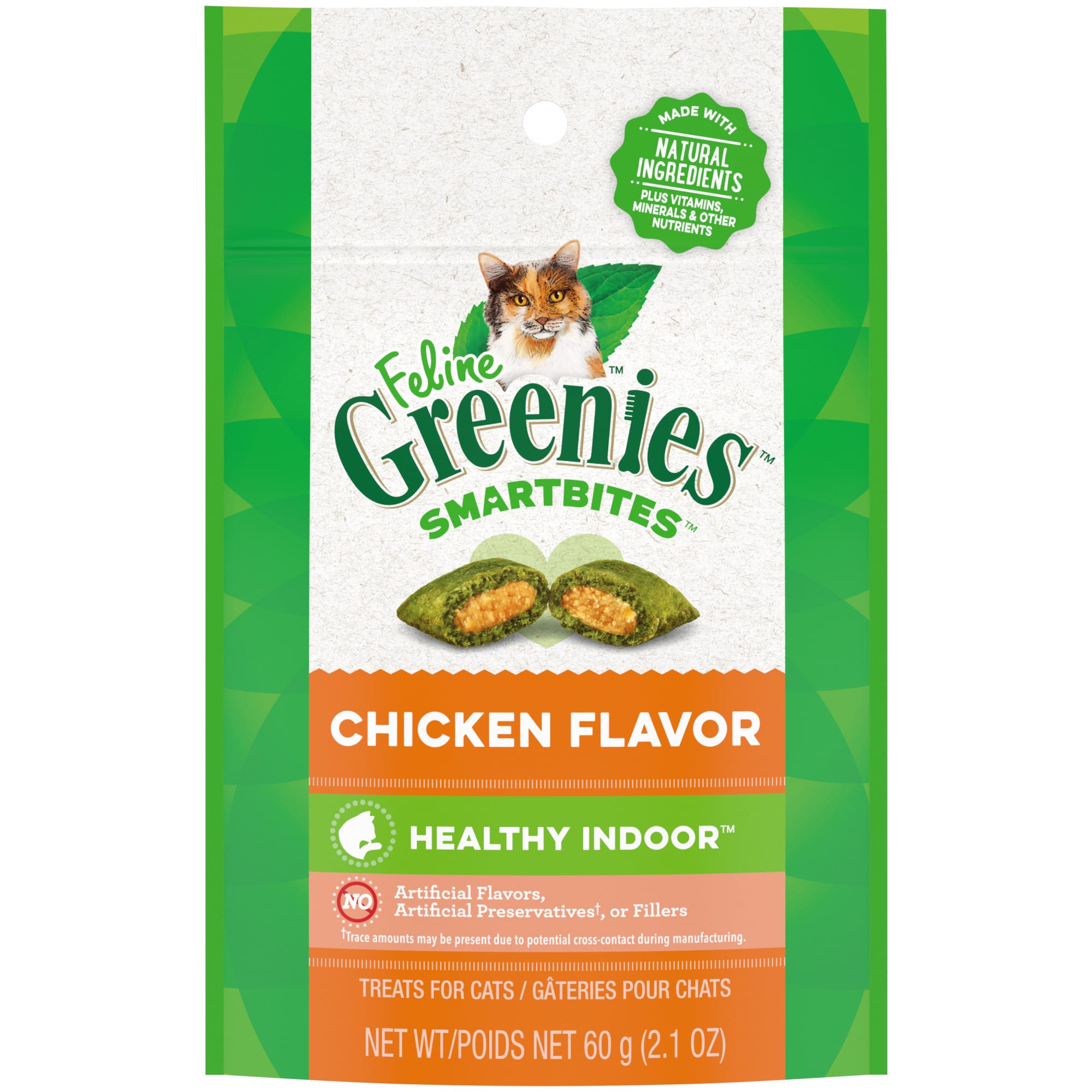 Photos - Cat Food Greenies Smartbites Healthy Indoor Chicken Flavor Natural Treats 