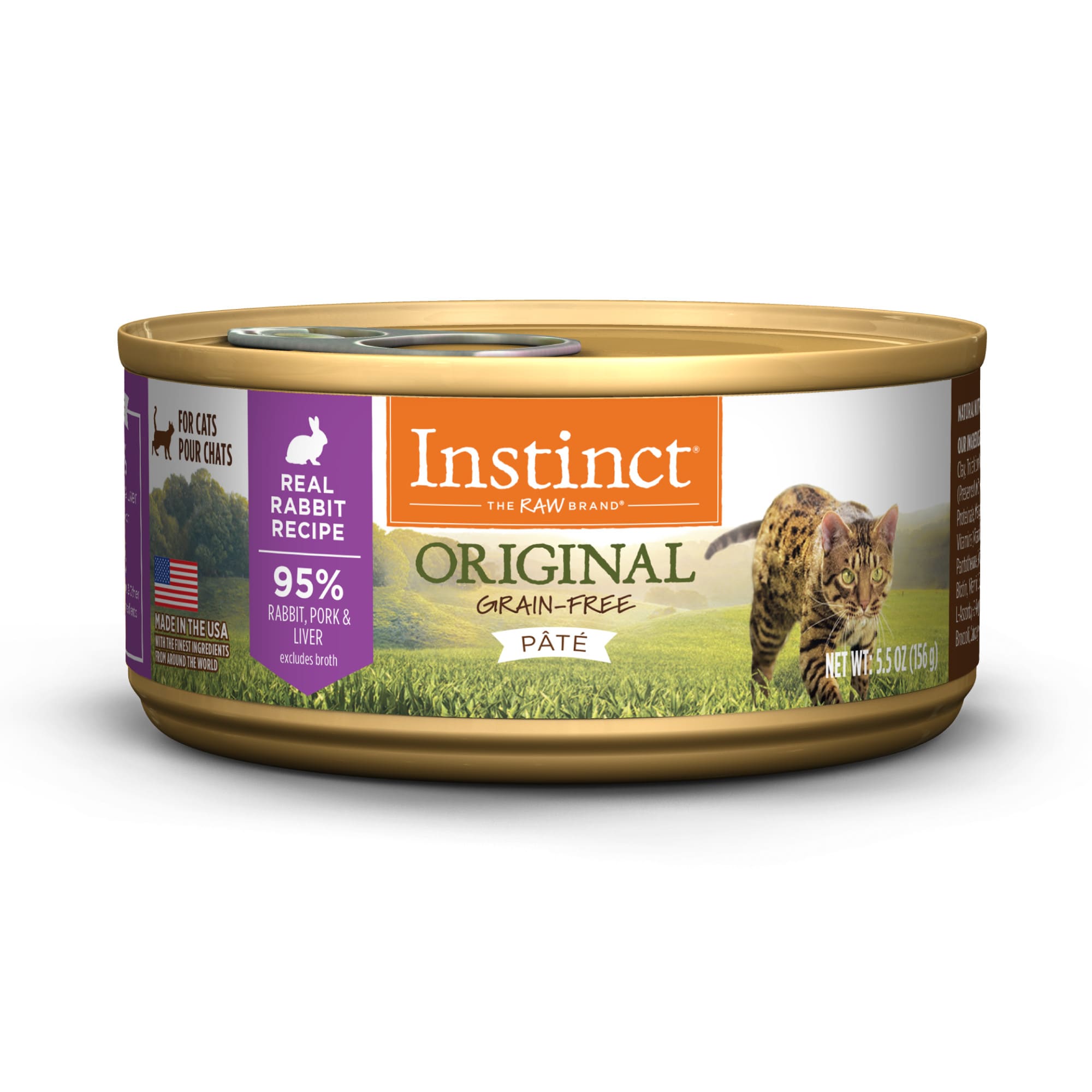 Photos - Cat Food Instinct Original Grain Free Real Rabbit Recipe Natural Wet Canne 
