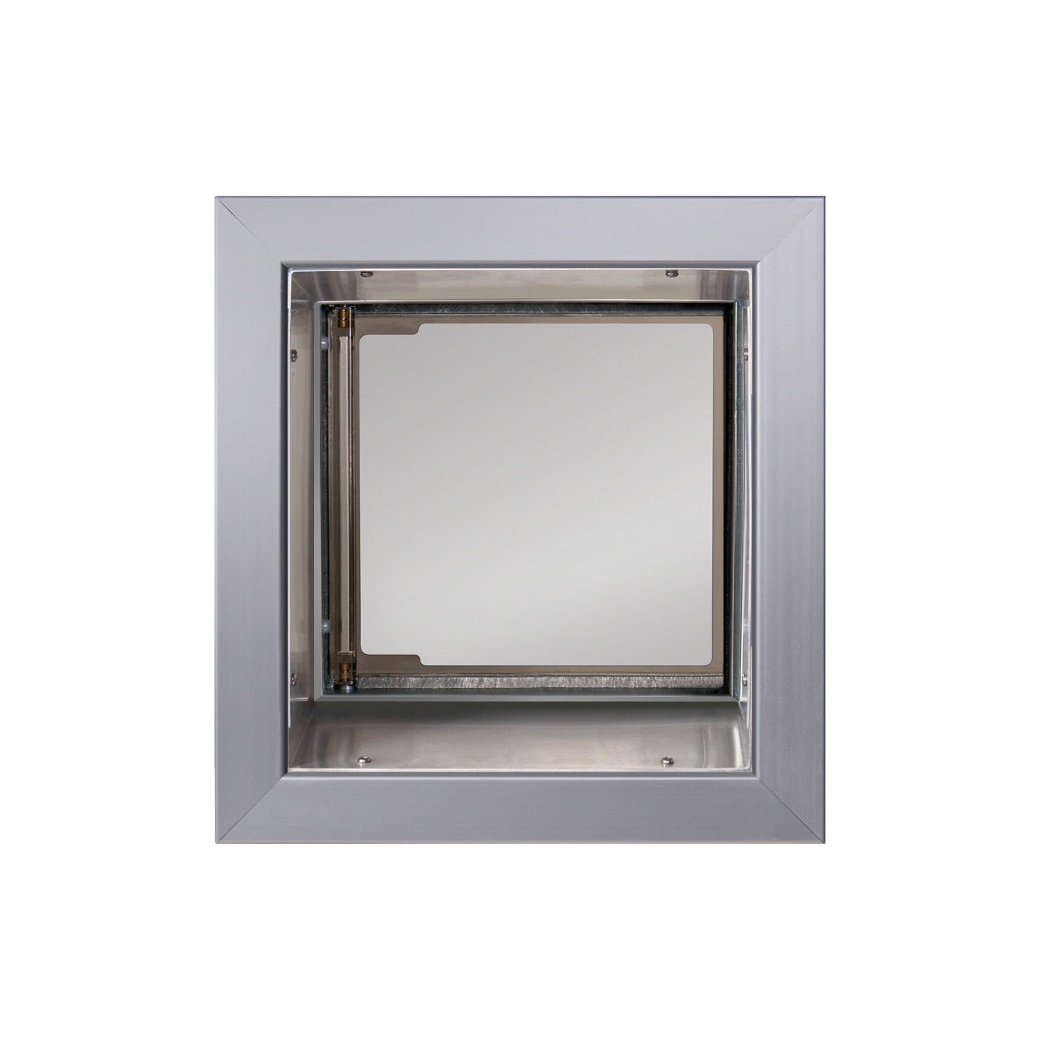 Photos - Pet Carrier / Crate Plexidor PlexiDor Wall Mount Pet Door in Silver, Small, Silver PD WALL SM