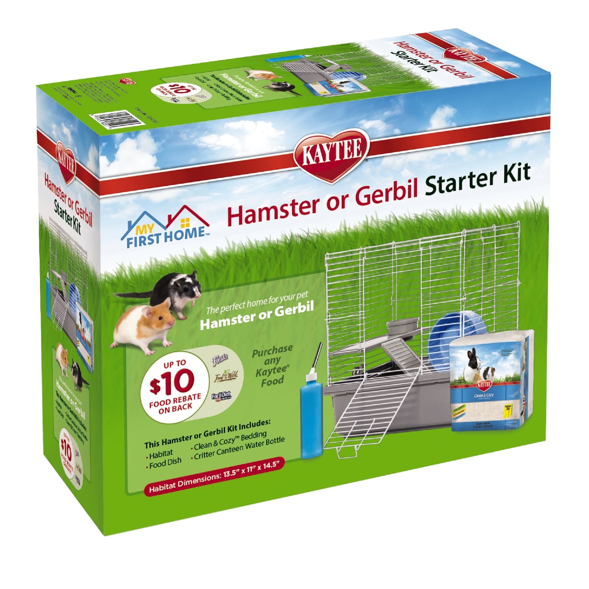 Photos - Rodent Cage / House Kaytee My First Home Hamster or Gerbil Starter Kit, 13.5" L X 11" W 