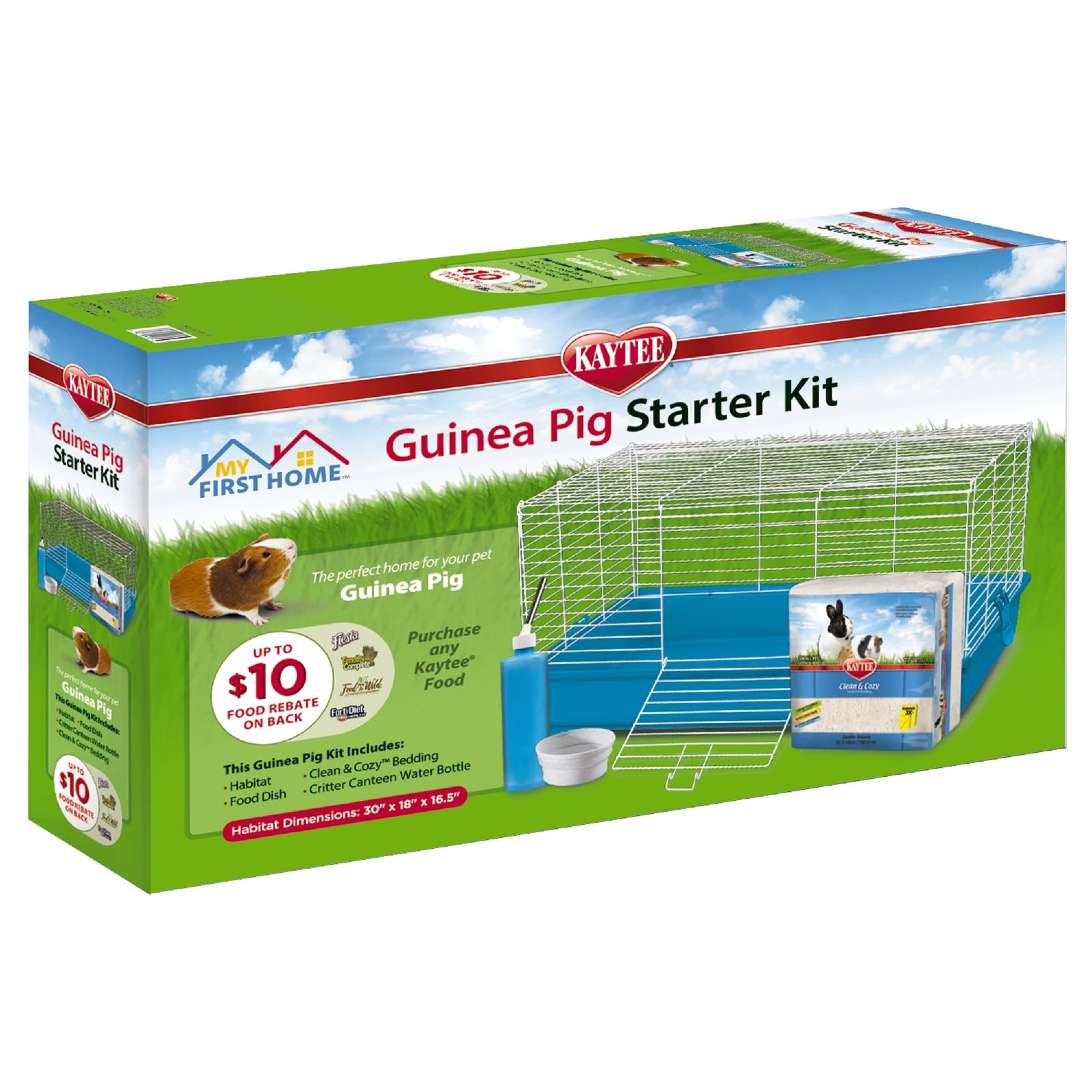 Photos - Rodent Cage / House Kaytee My First Home Guinea Pig Starter Kit, 30" L X 18" W X 16.5" 