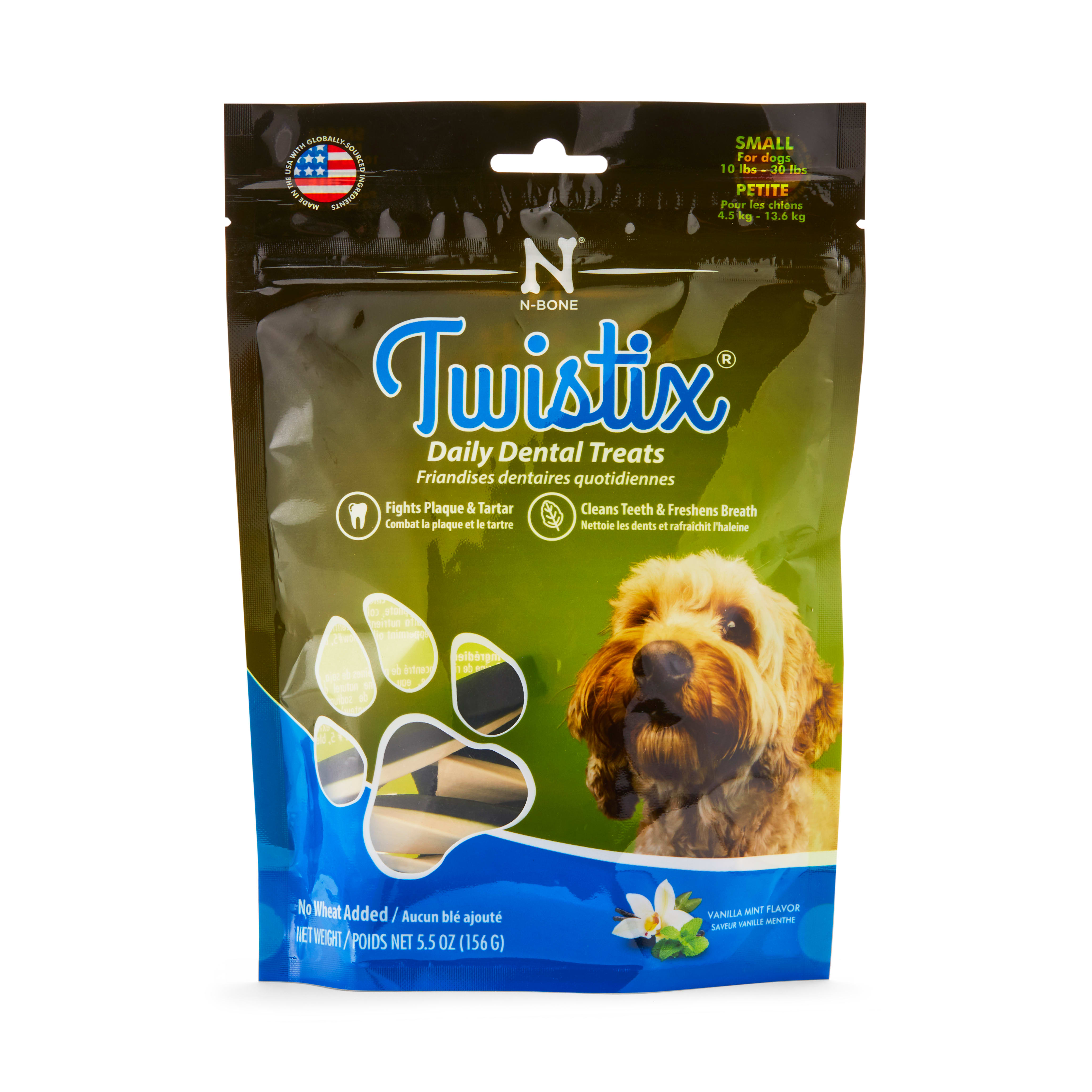 Photos - Dog Food Twistix Twistix Vanilla Mint Dental Dog Treats, 5.5 oz, Small 200694
