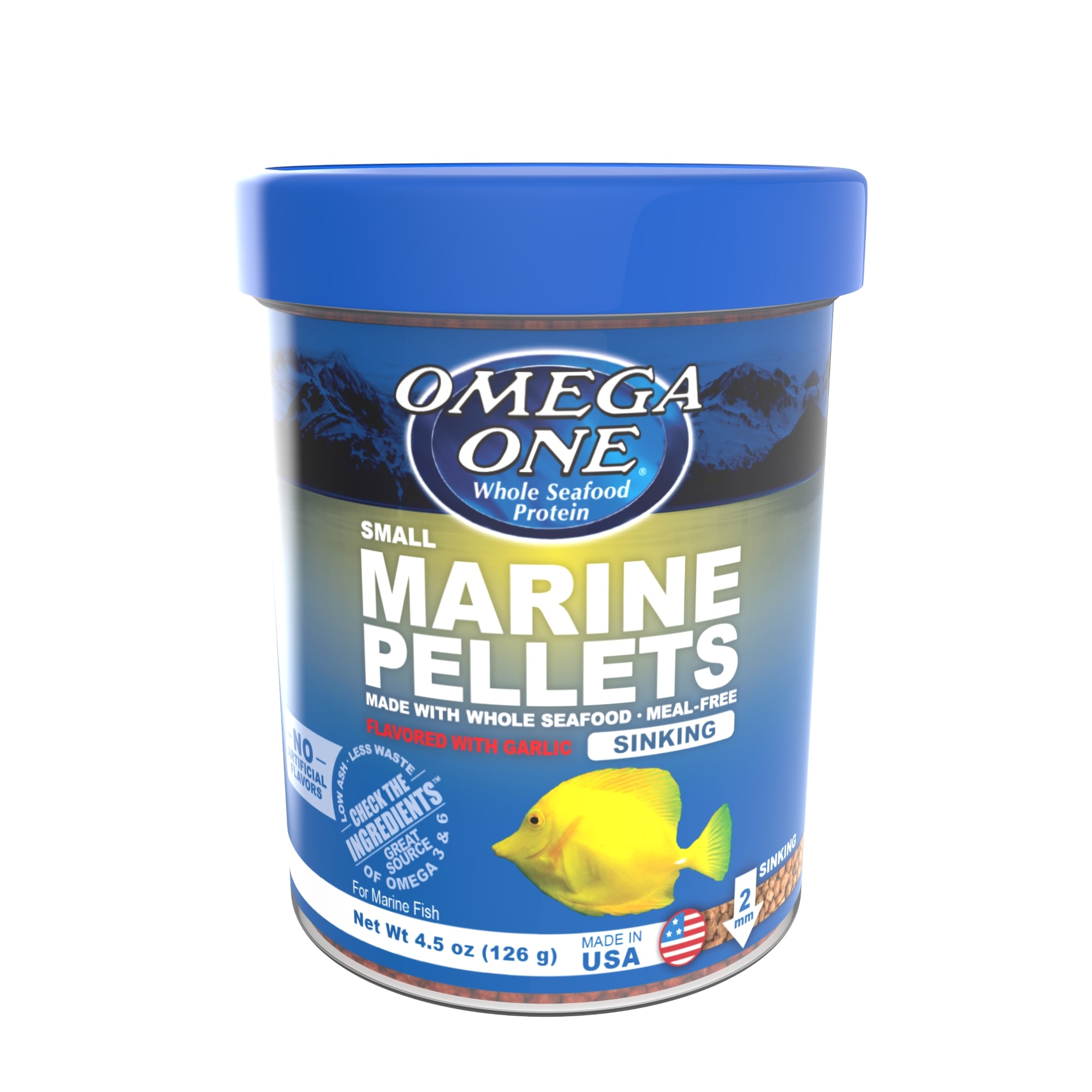 UPC 698220023116 product image for Omega One Garlic Marine Small Sinking Pellets 4.5 oz. | upcitemdb.com