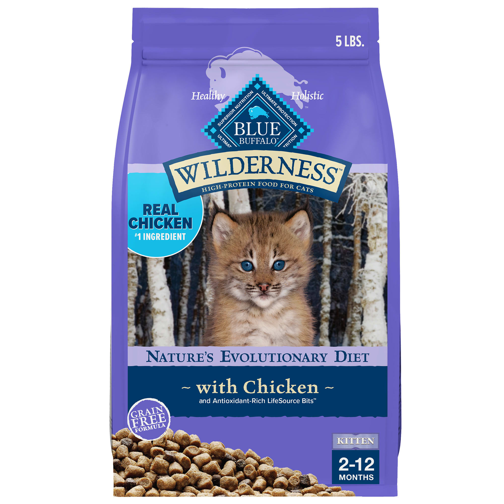 Photos - Cat Food Blue Buffalo Blue Wilderness Natural High Protein Chicken Dry 